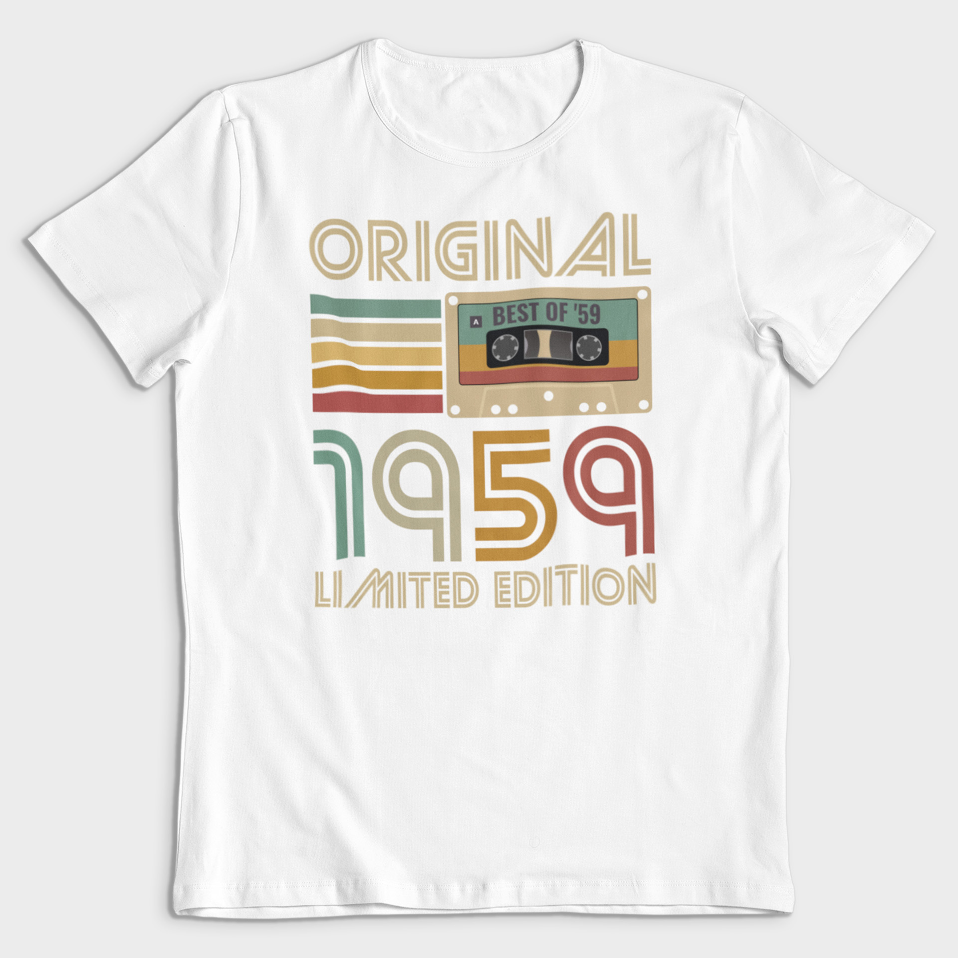Koszulka męska biała 1959 kaseta - obrazek 2