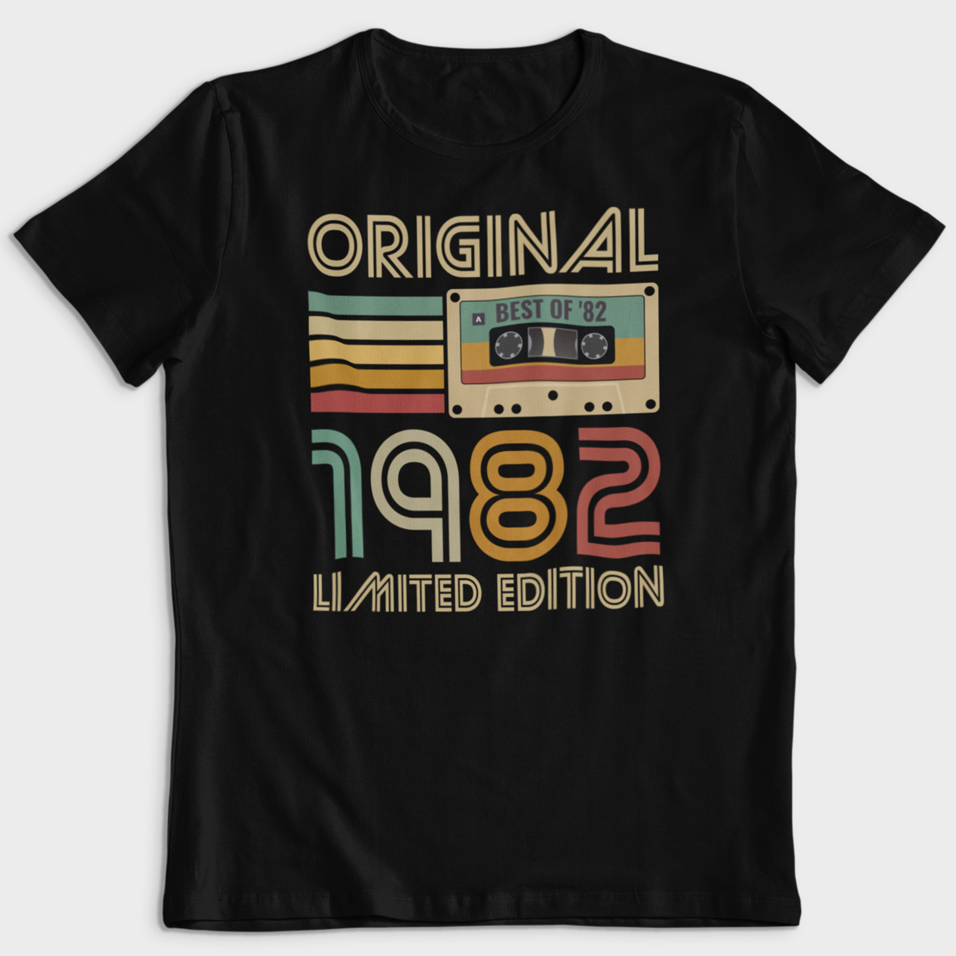 Koszulka męska czarna kaseta rocznik 1982 - obrazek 2