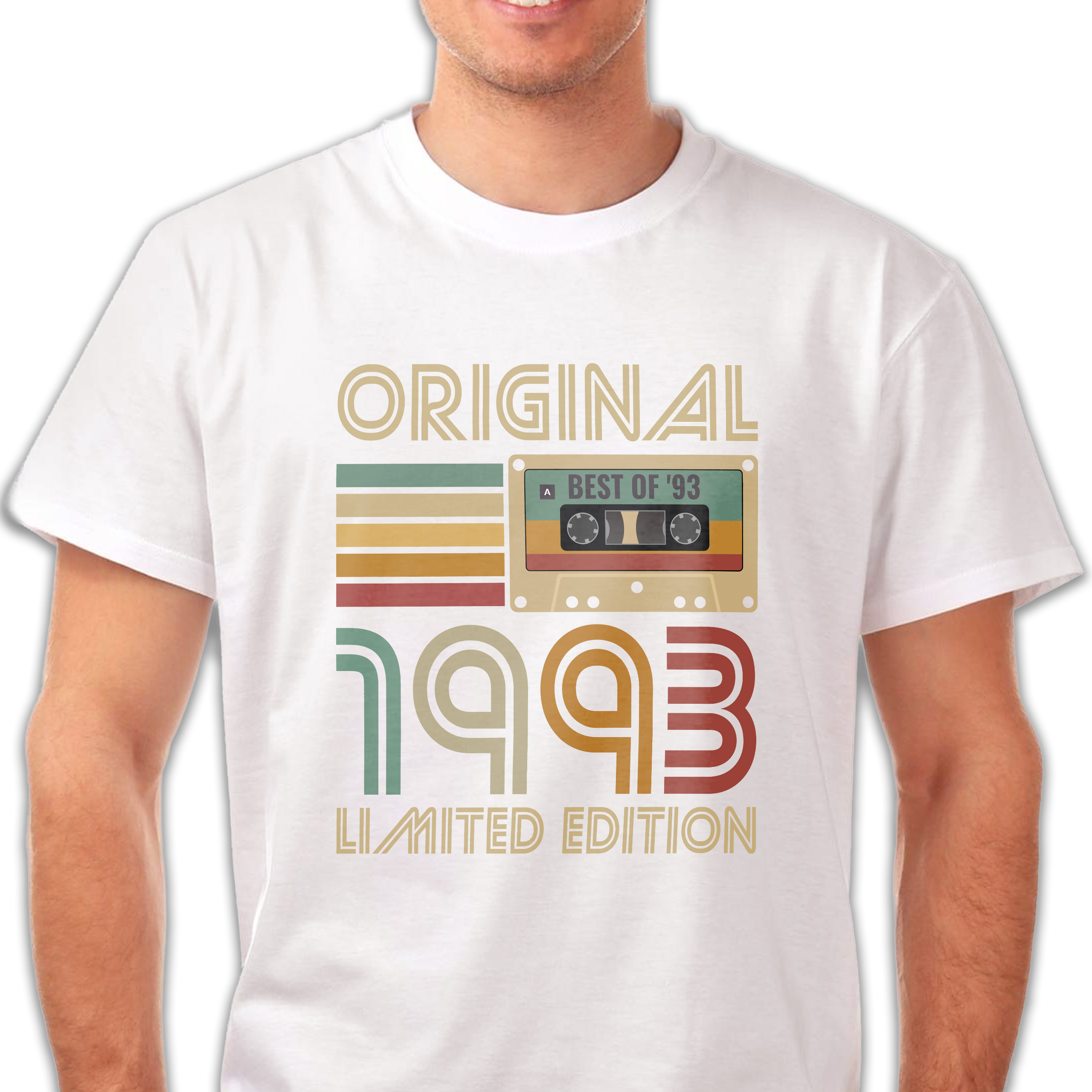 Koszulka męska biała 1993 kaseta