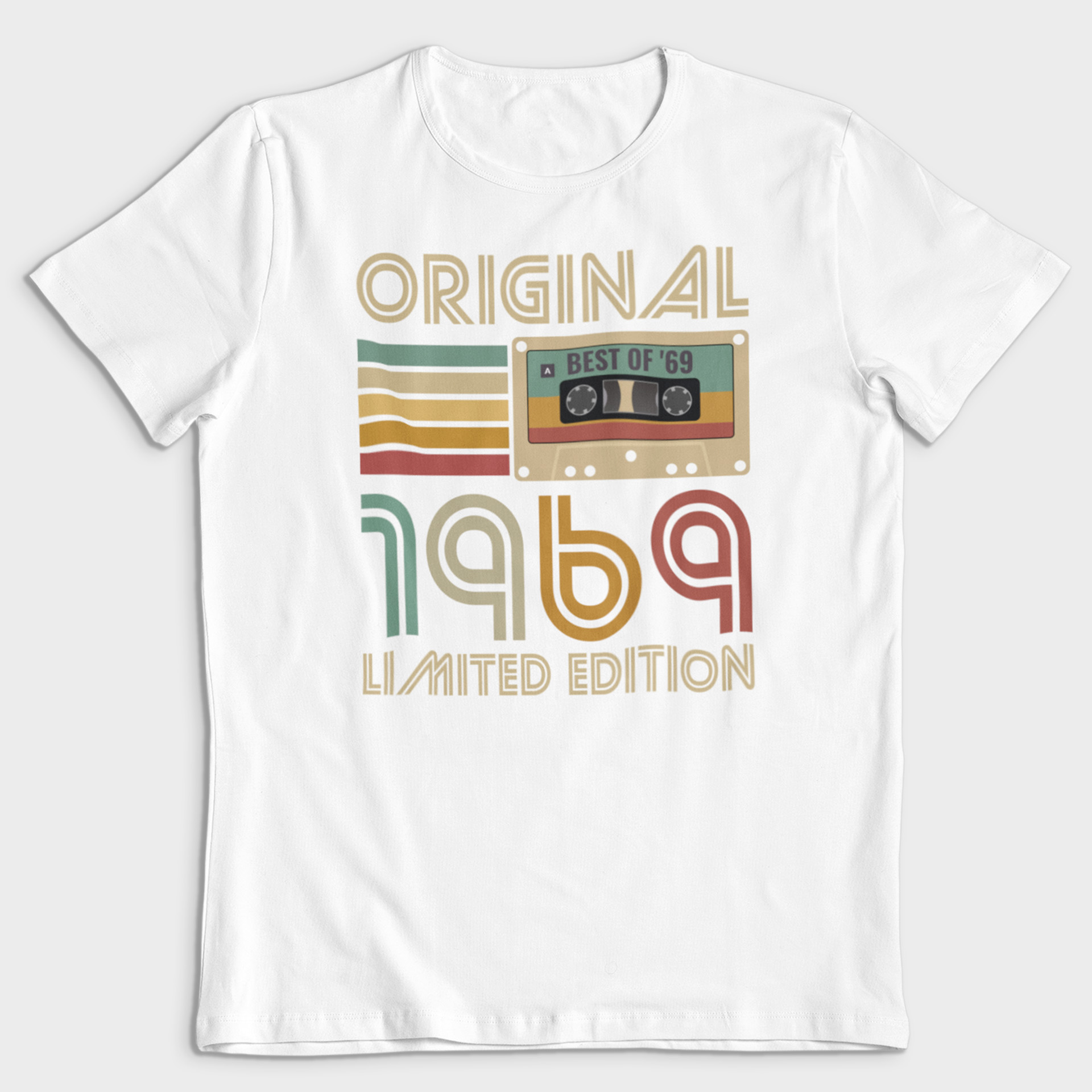 Koszulka męska biała 1969 kaseta - obrazek 2
