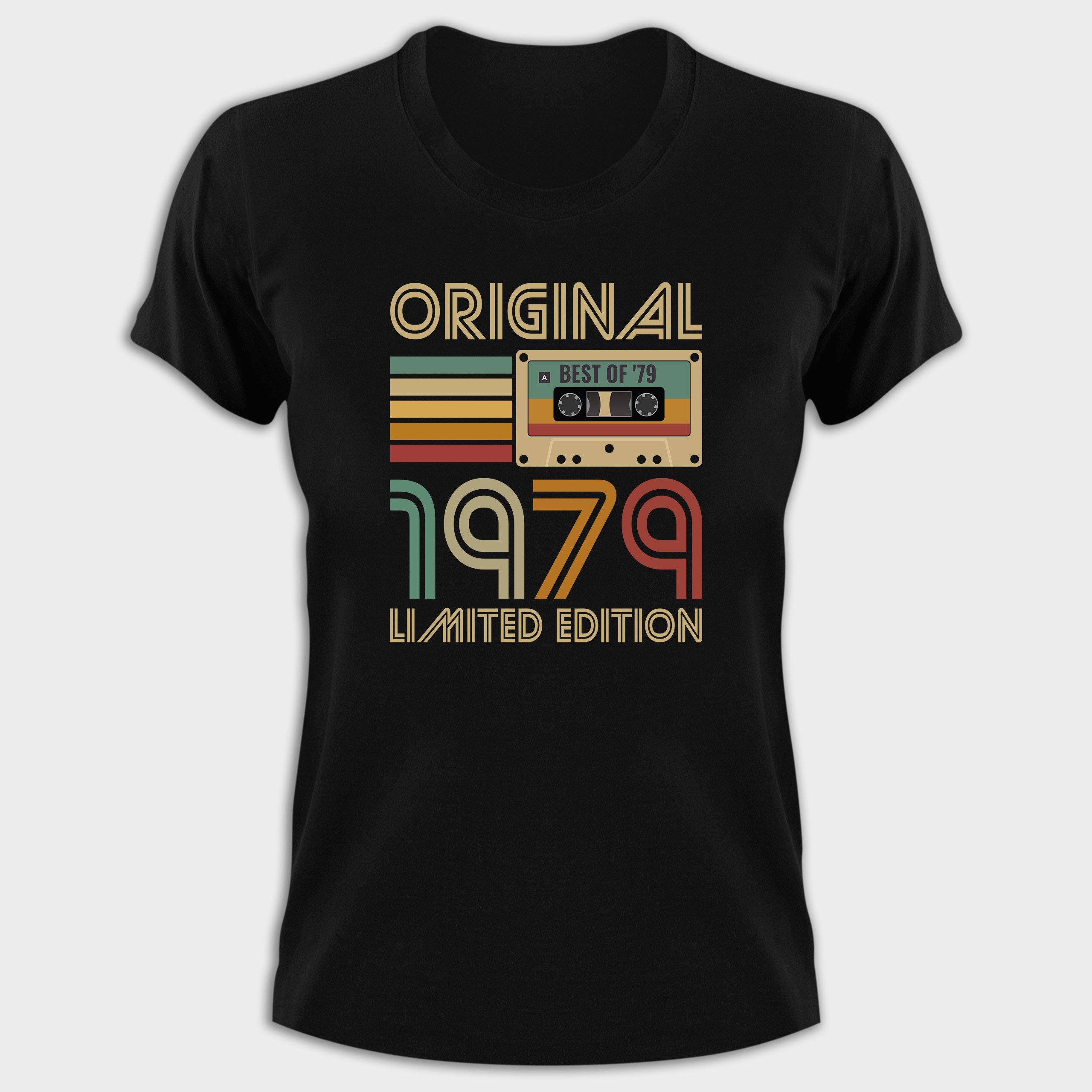 Koszulka damska czarna 1979 kaseta - obrazek 2