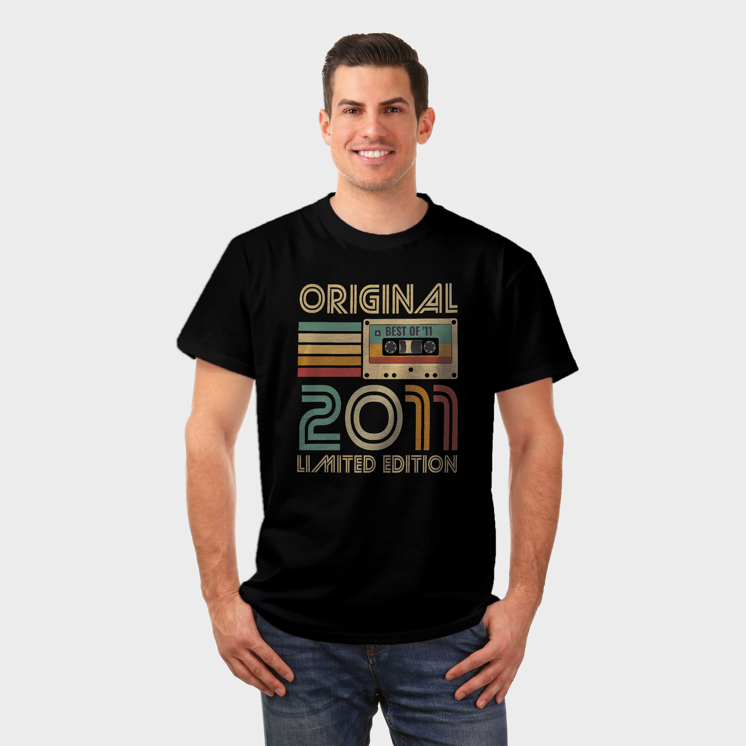 Koszulka męska czarna kaseta rocznik 2011 - obrazek 3