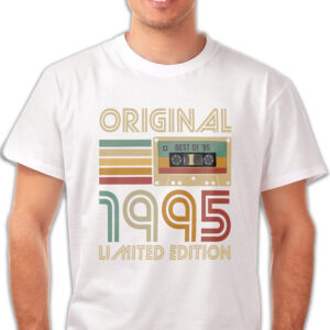 Koszulka męska biała 1995 kaseta