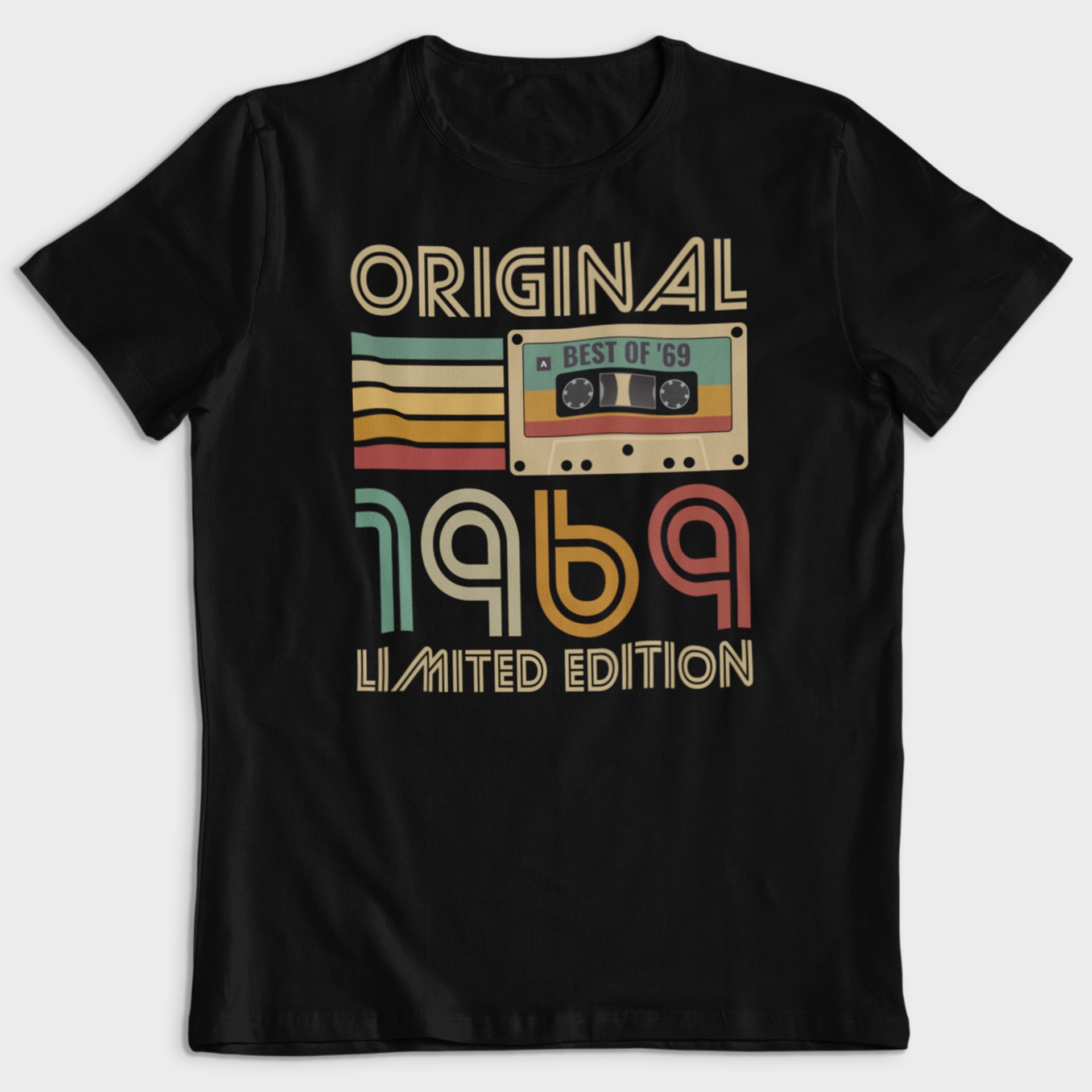 Koszulka męska czarna kaseta rocznik 1969 - obrazek 2