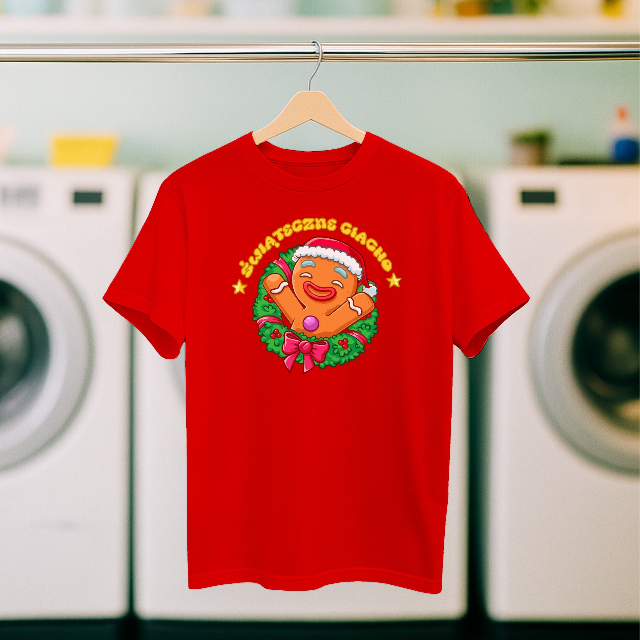 Koszulka męska czerwona święta ""Świąteczne Ciacho"" - obrazek 5