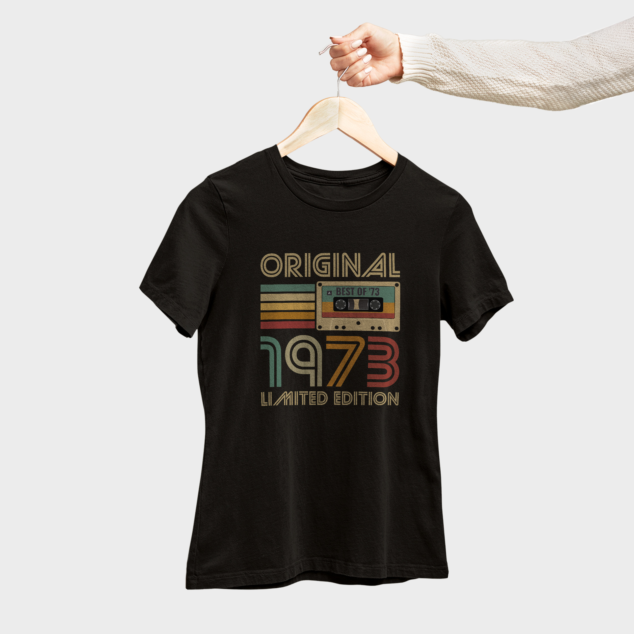 Koszulka damska czarna 1973 kaseta - obrazek 4