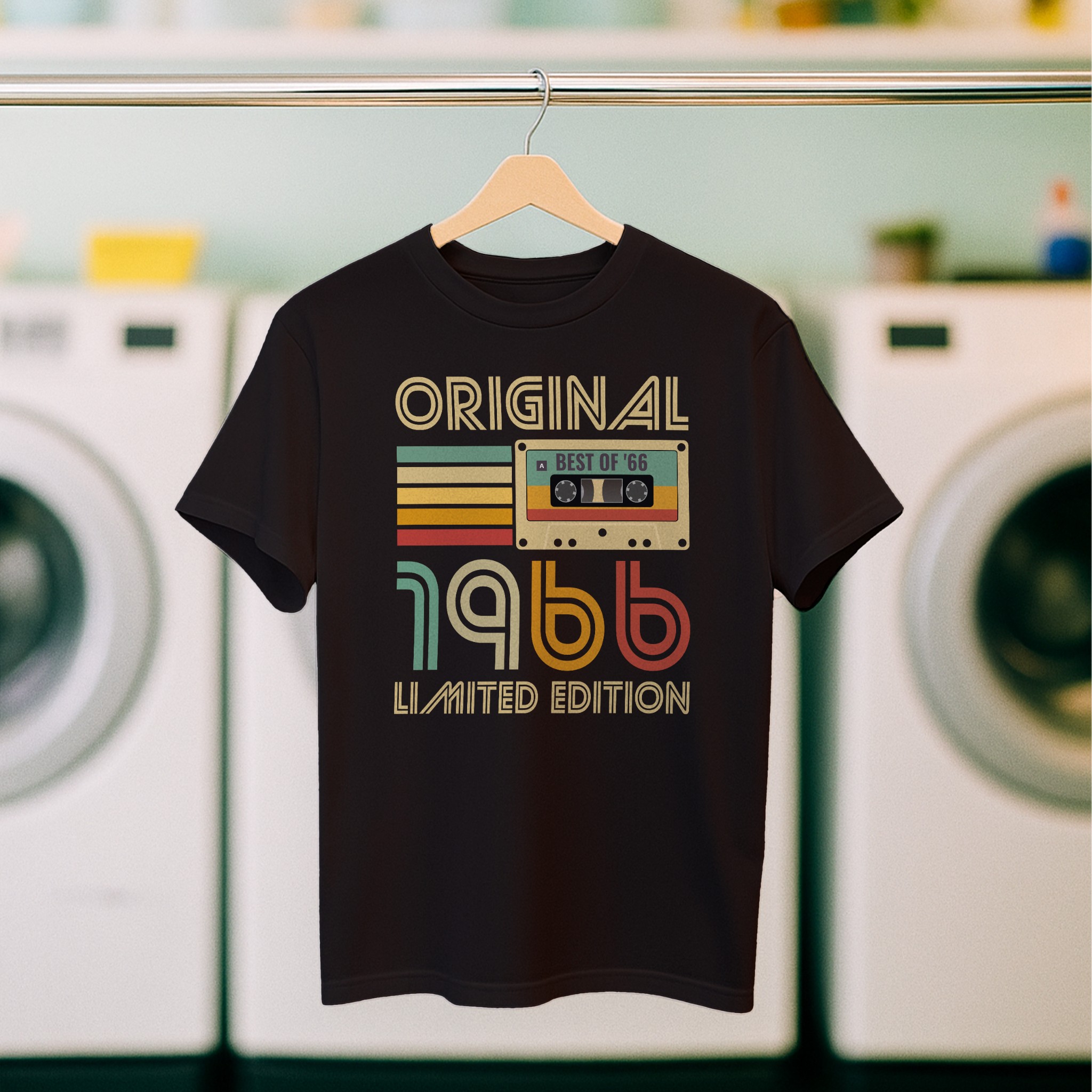 Koszulka męska czarna kaseta rocznik 1966 - obrazek 5