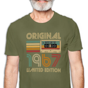 Koszulka męska khaki 1967 kaseta