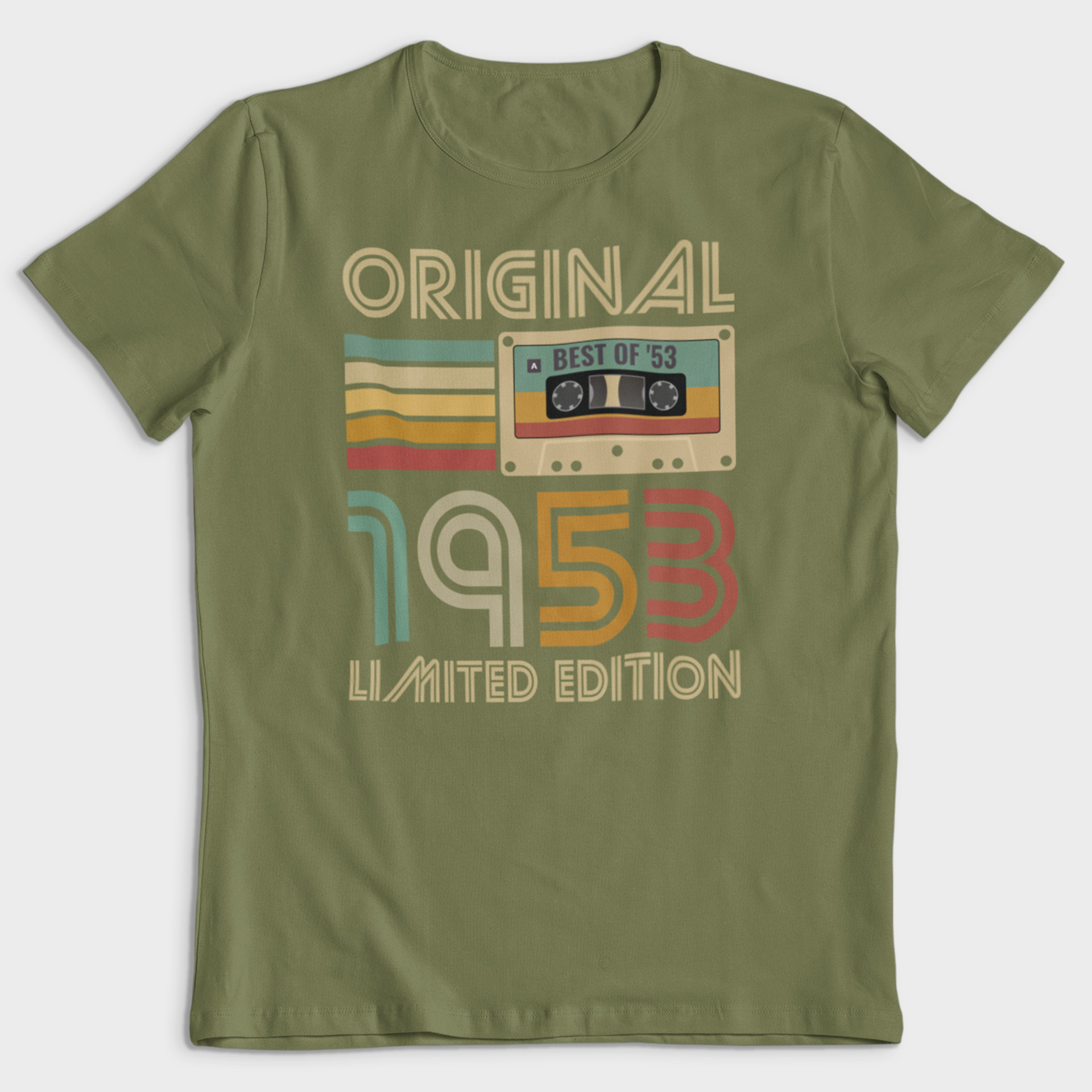 Koszulka męska khaki 1953 kaseta - obrazek 2