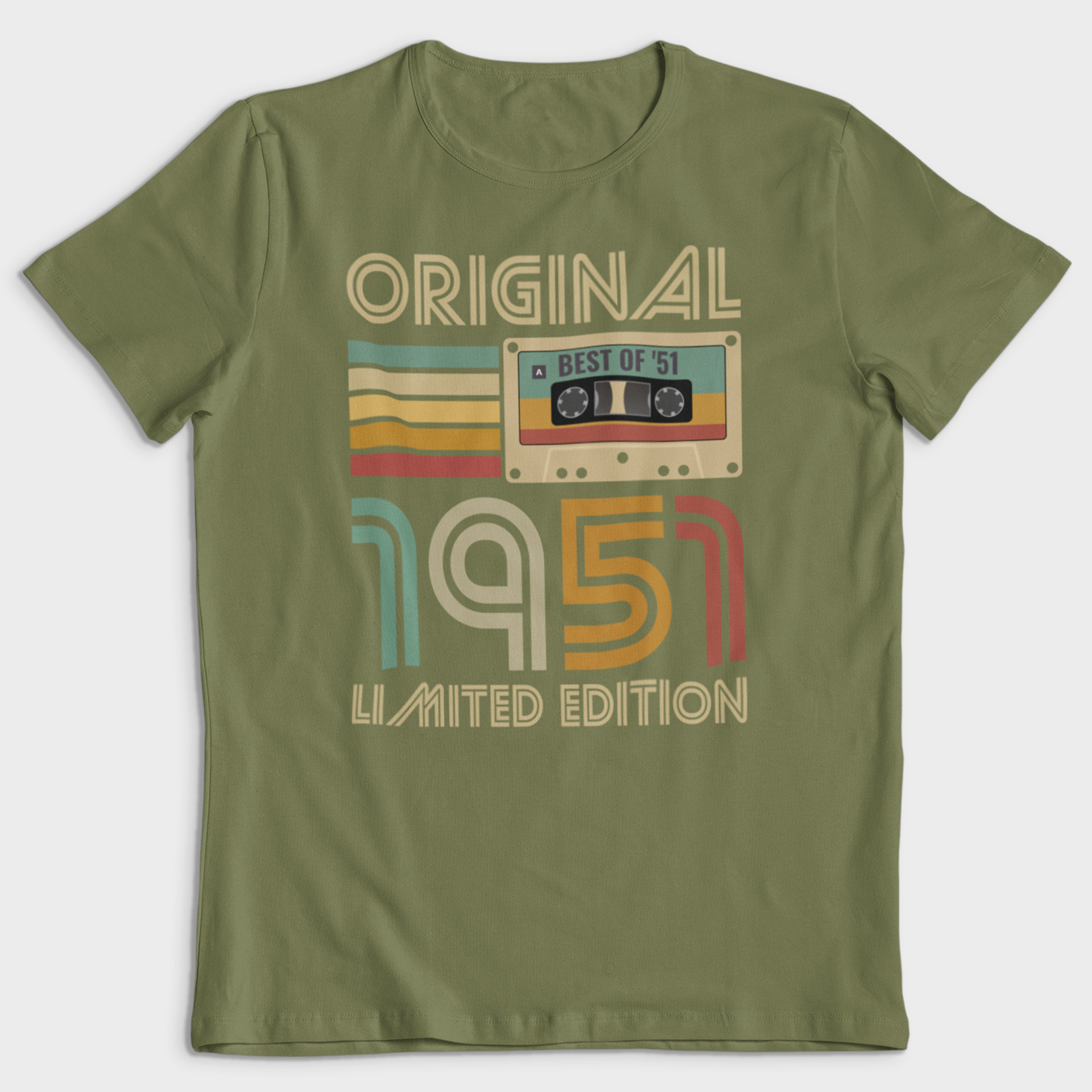 Koszulka męska khaki 1951 kaseta - obrazek 2