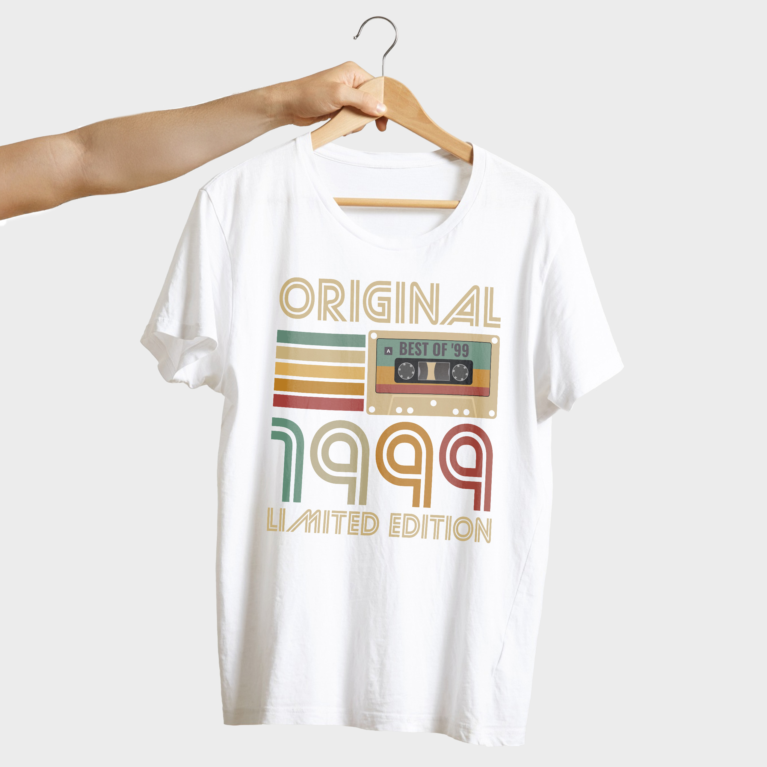 Koszulka męska biała 1999 kaseta - obrazek 4