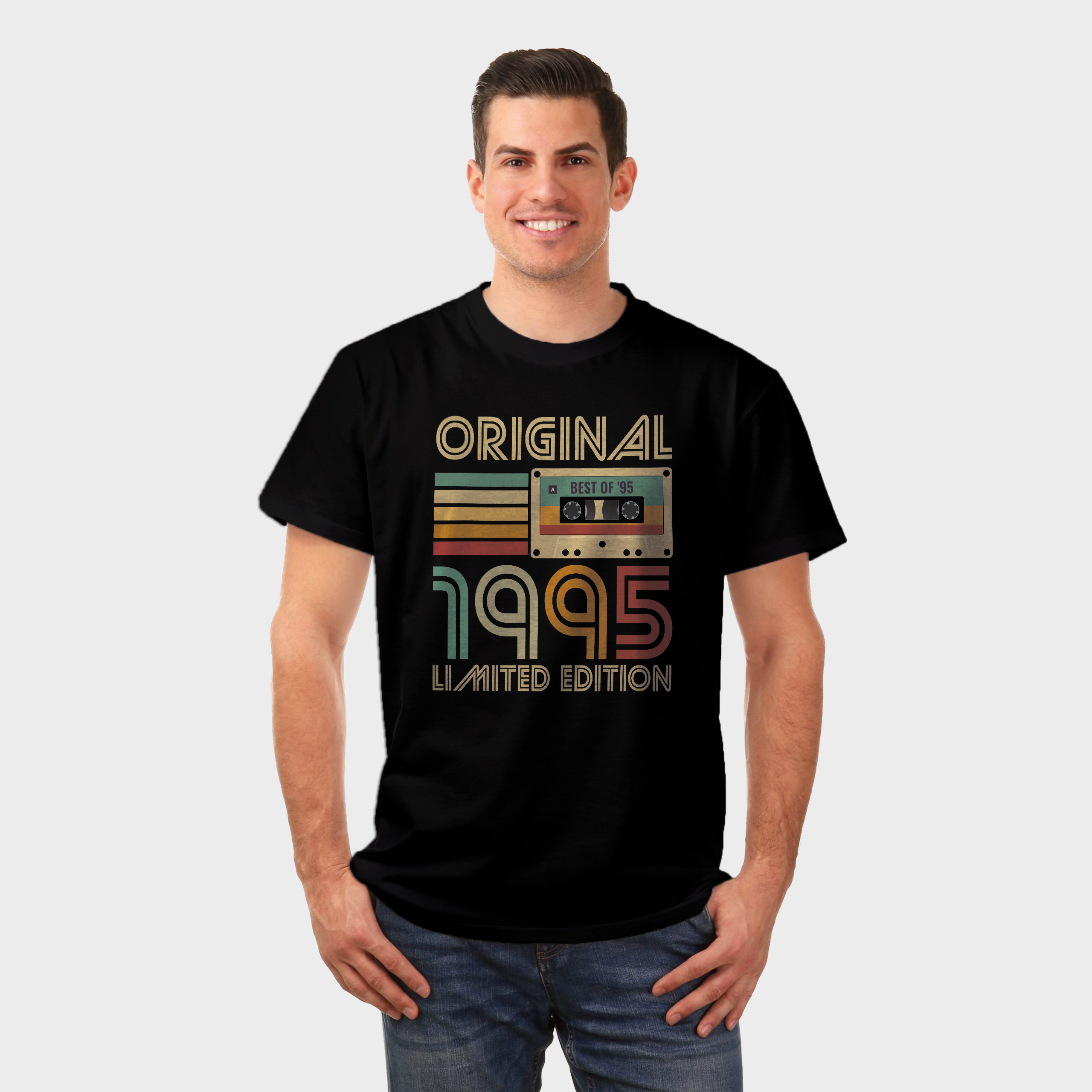 Koszulka męska czarna kaseta rocznik 1995 - obrazek 3