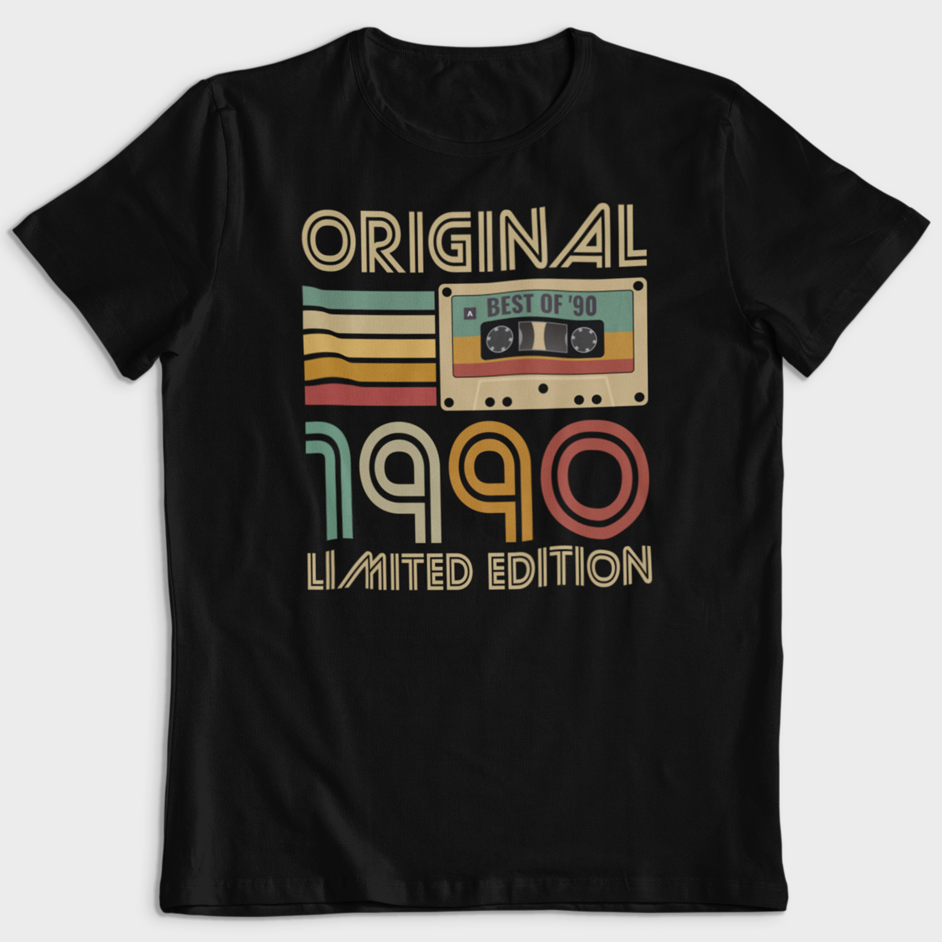 Koszulka męska czarna kaseta rocznik 1990 - obrazek 2