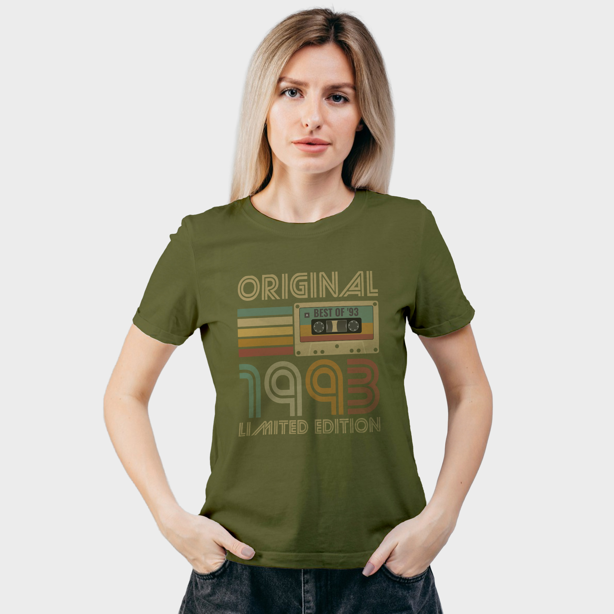 Koszulka damska khaki 1993 kaseta - obrazek 3