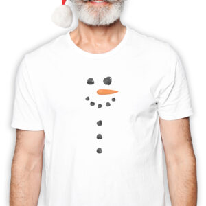 Koszulka męska biała święta Bałwan