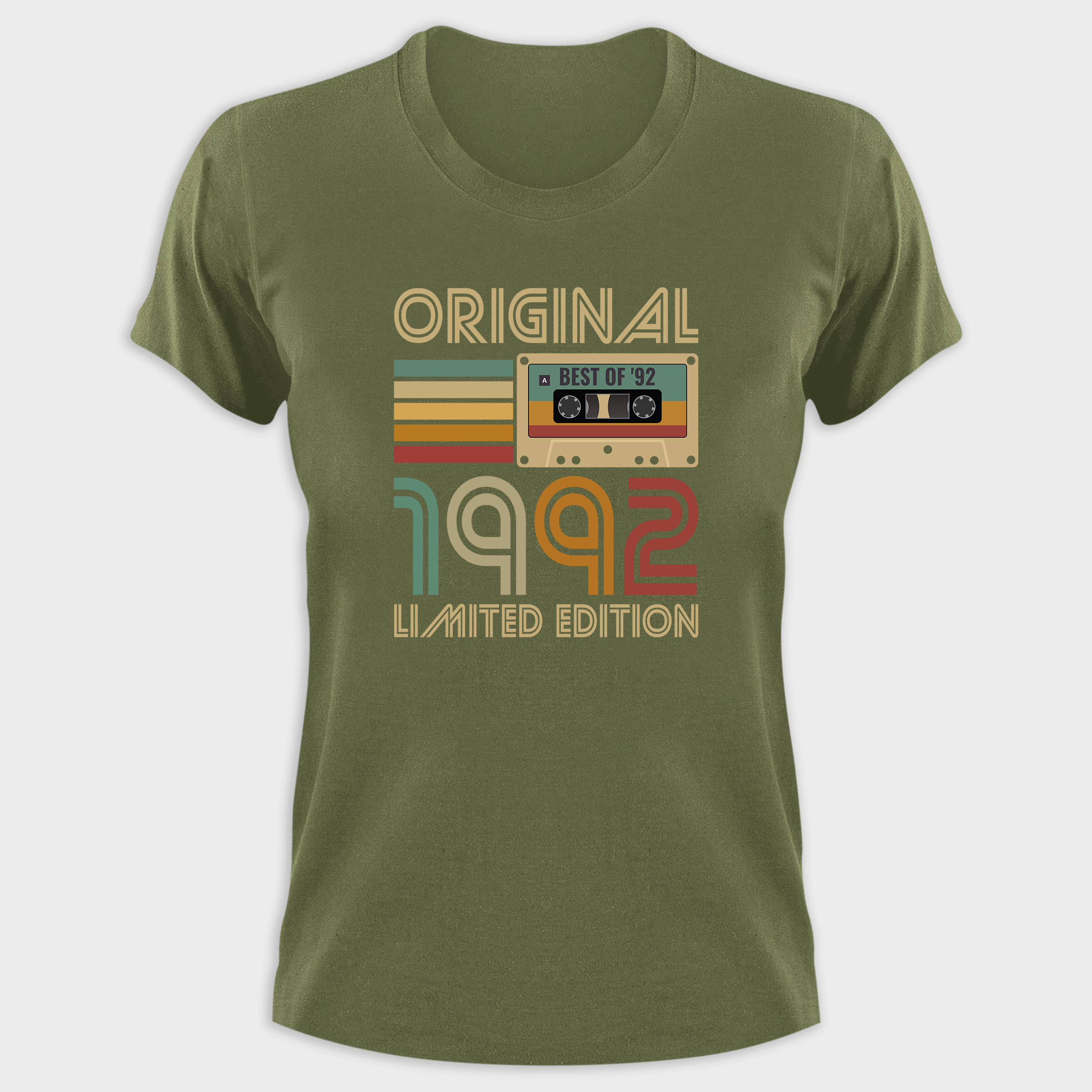 Koszulka damska khaki 1992 kaseta - obrazek 2