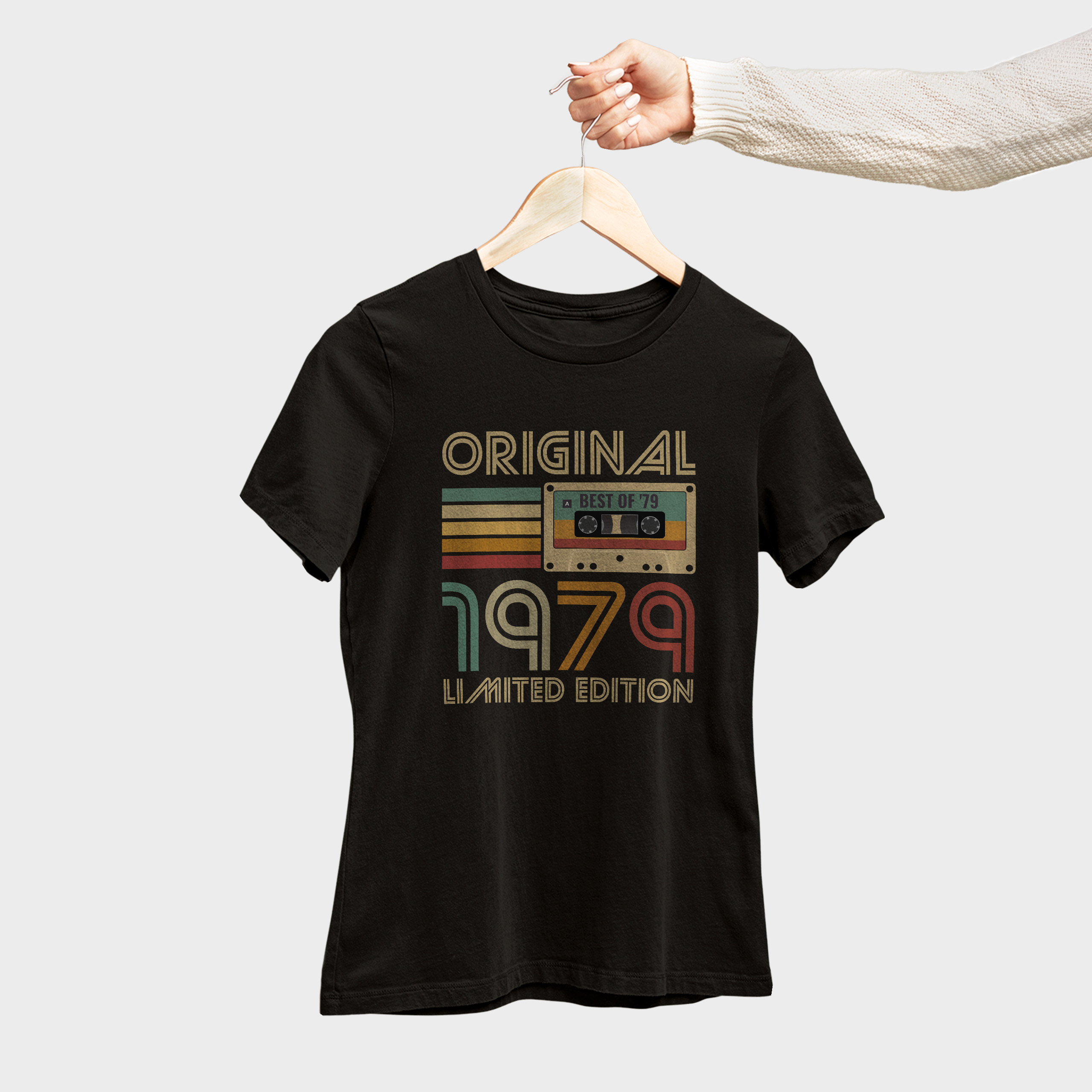 Koszulka damska czarna 1979 kaseta - obrazek 4