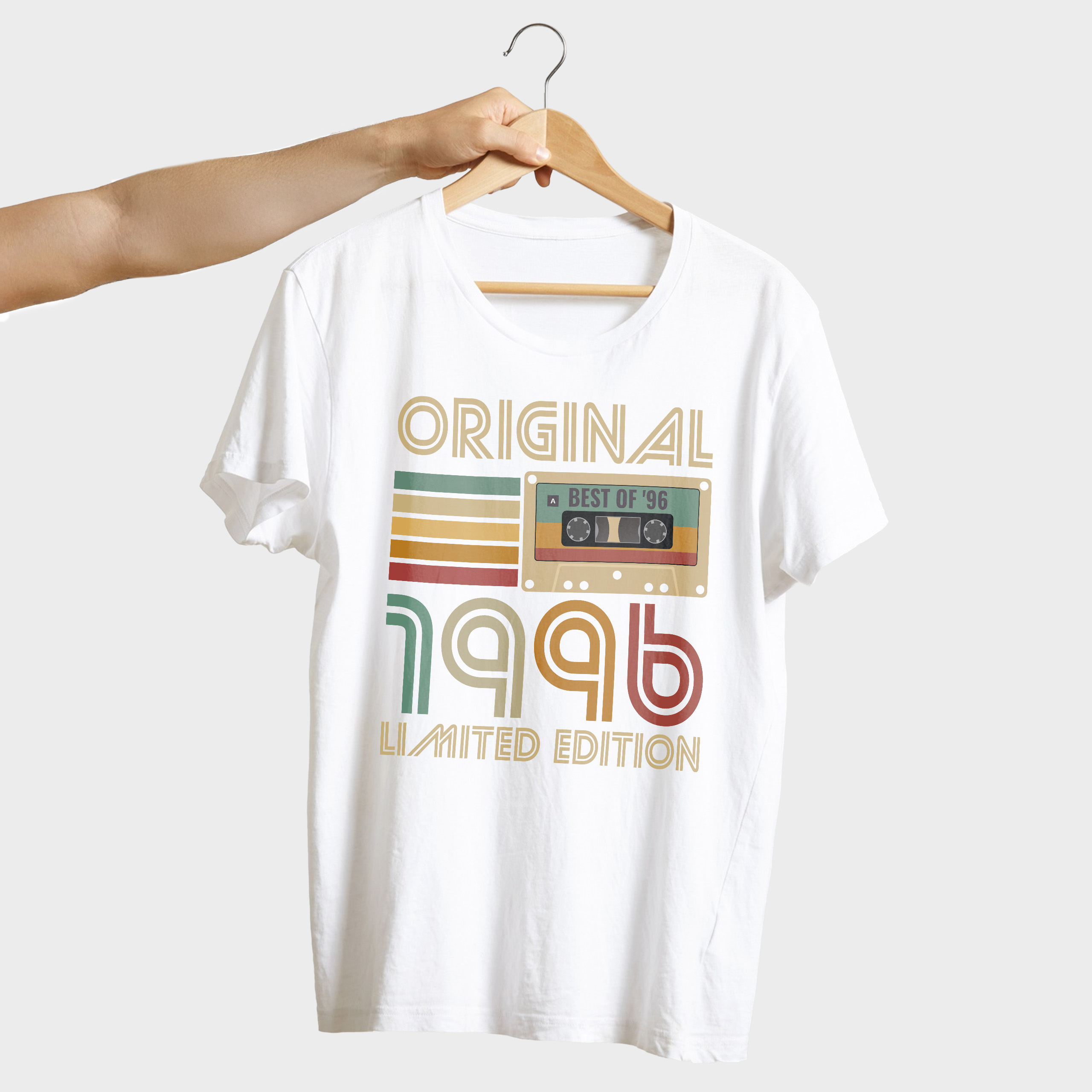 Koszulka męska biała 1996 kaseta - obrazek 4