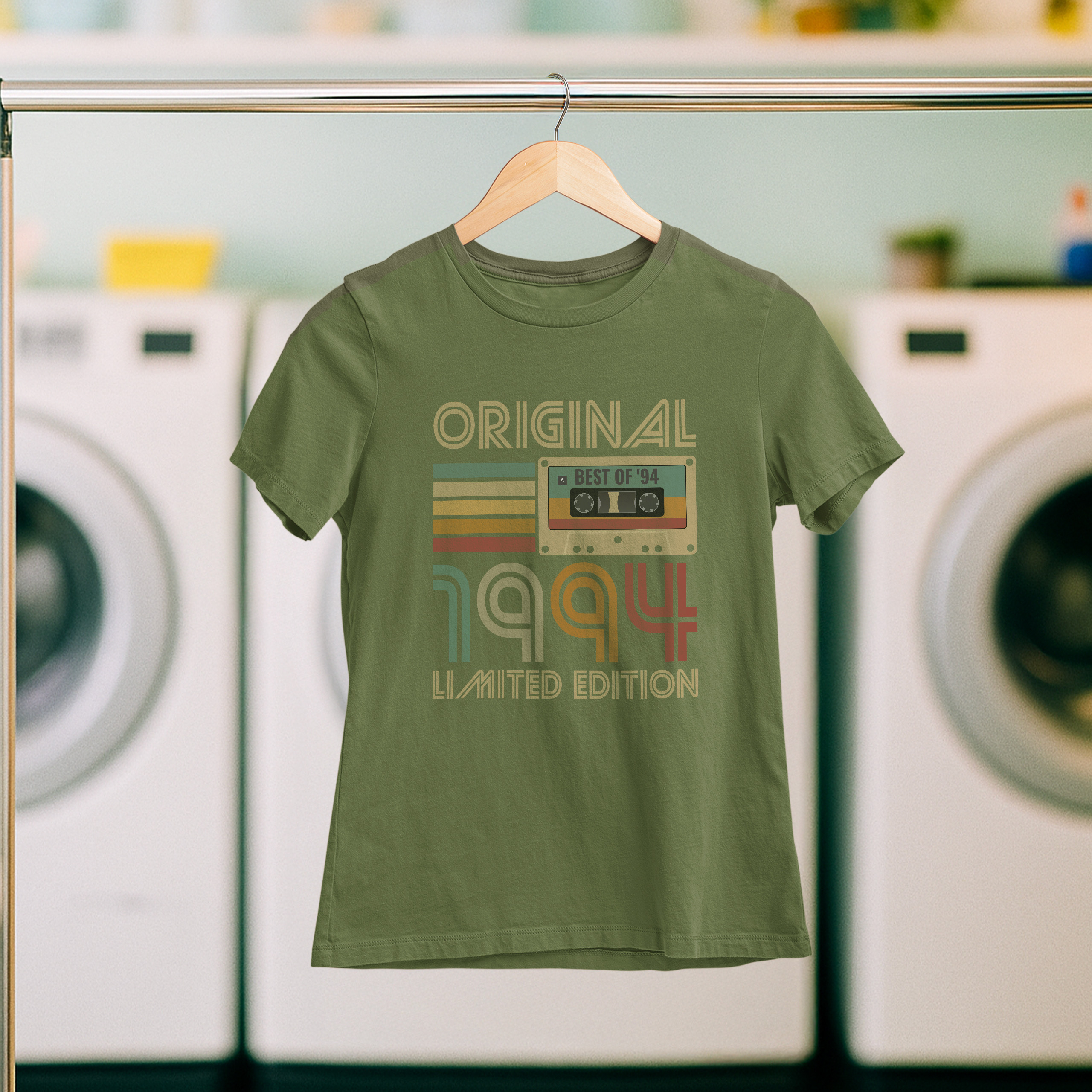 Koszulka damska khaki 1994 kaseta - obrazek 5