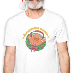 Koszulka męska biała święta ""Świąteczne Ciacho""