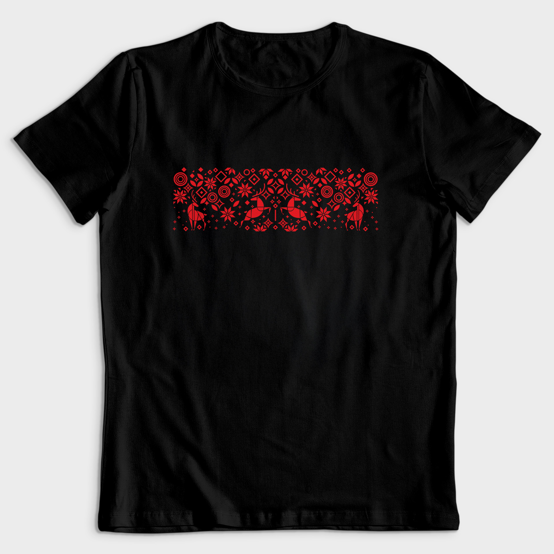 Koszulka męska czarna święta geometryczne wzorki - obrazek 2