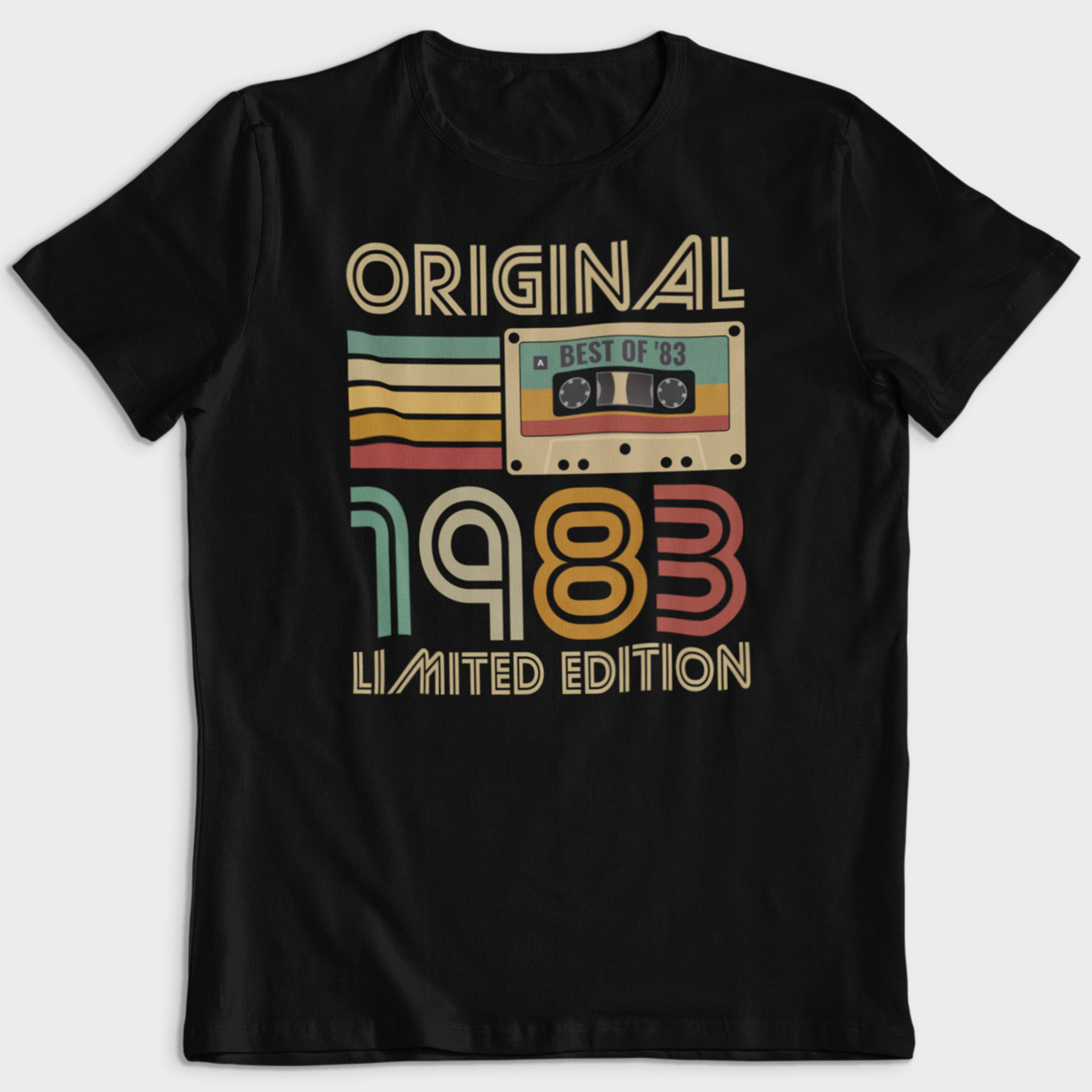 Koszulka męska czarna kaseta rocznik 1983 - obrazek 2