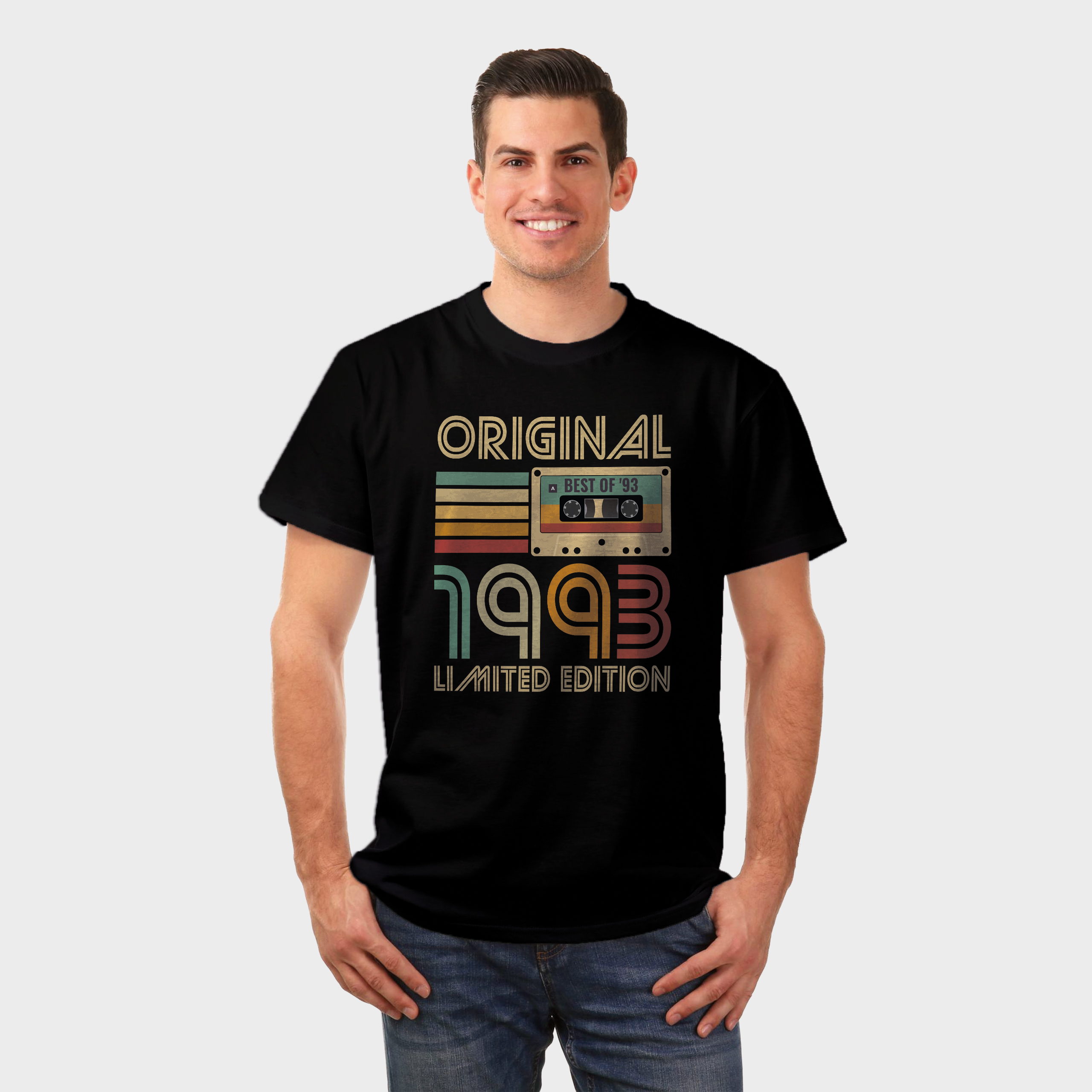 Koszulka męska czarna kaseta rocznik 1993 - obrazek 3