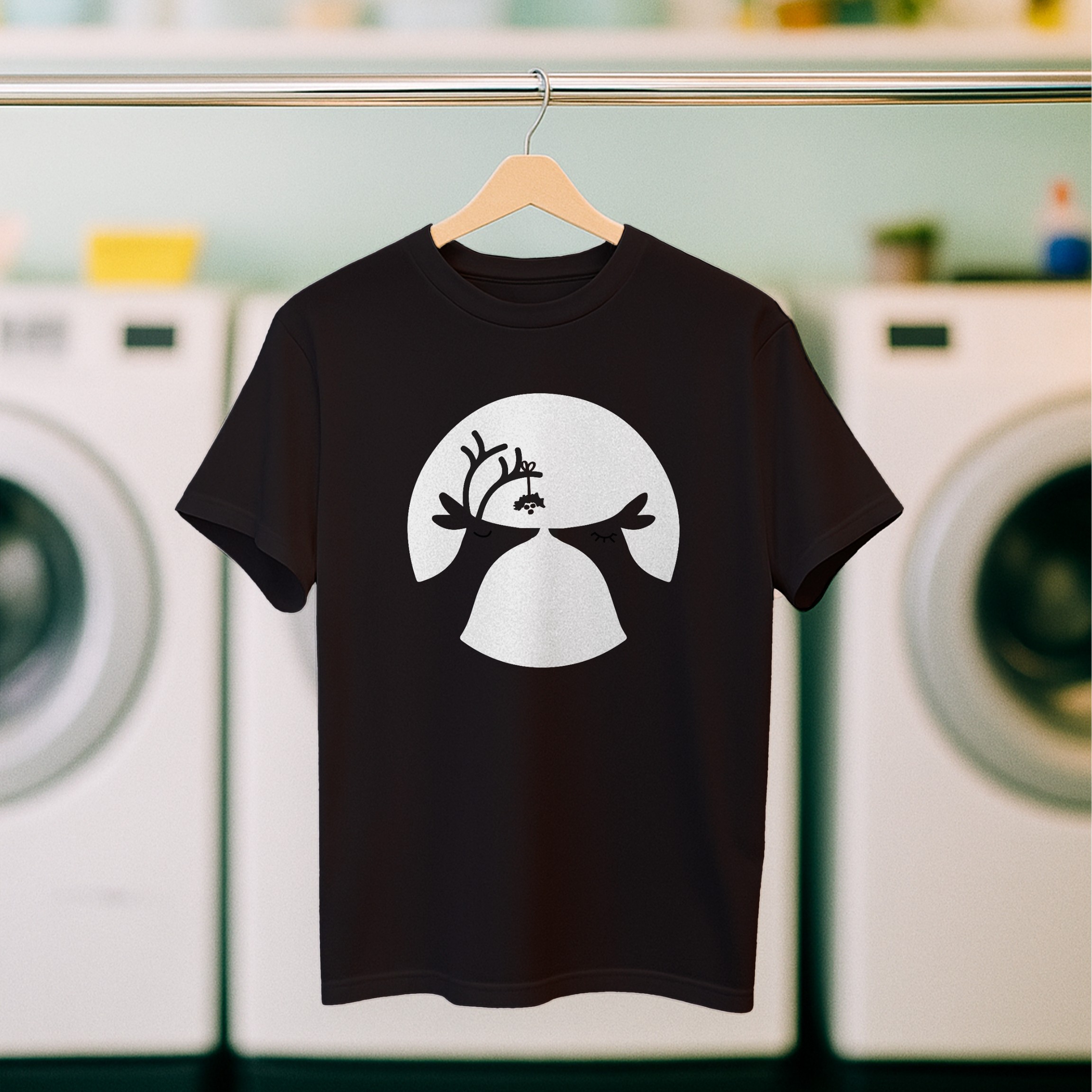 Koszulka męska czarna święta Renifery - obrazek 5