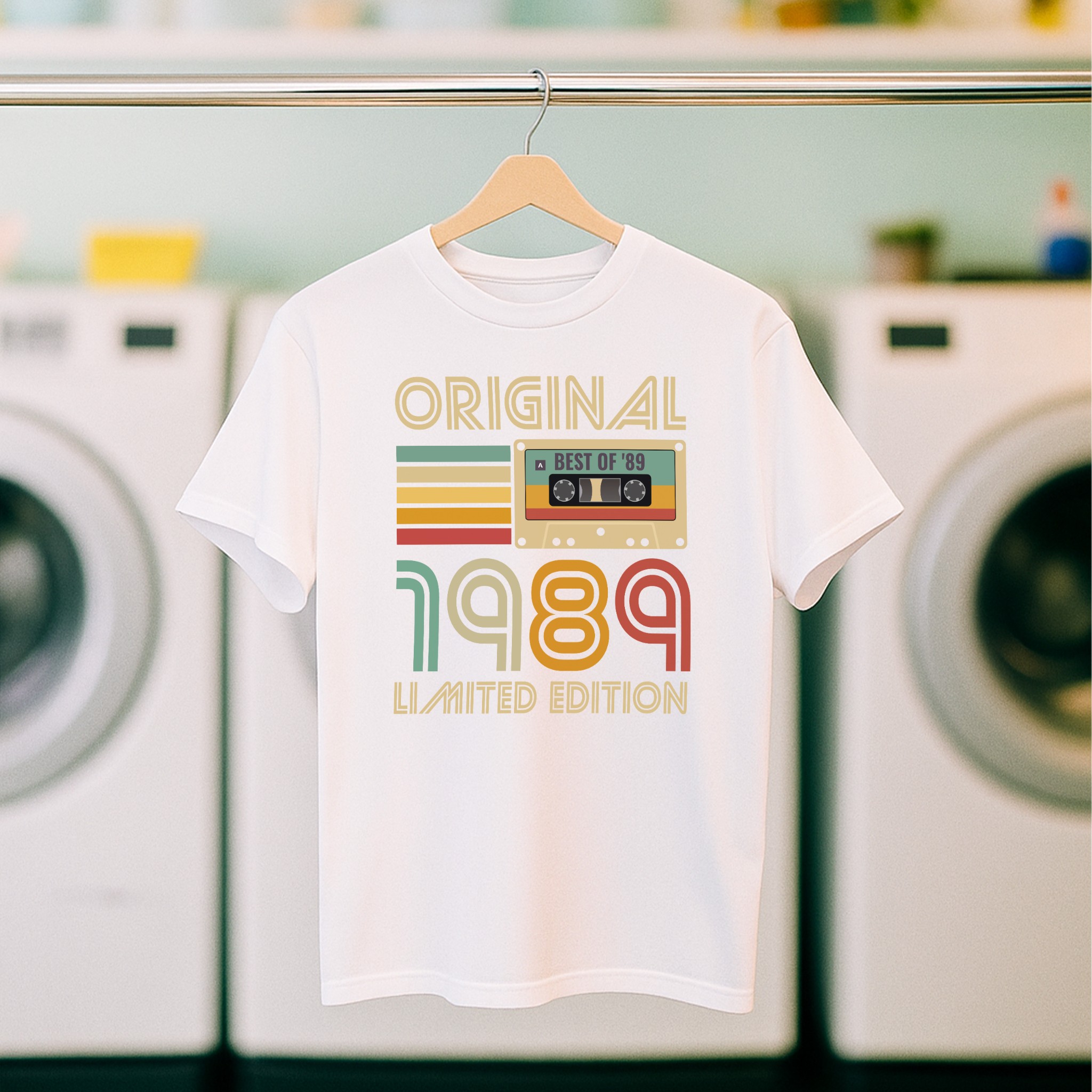 Koszulka męska biała 1989 kaseta - obrazek 5