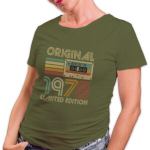 Koszulka damska khaki 1978 kaseta