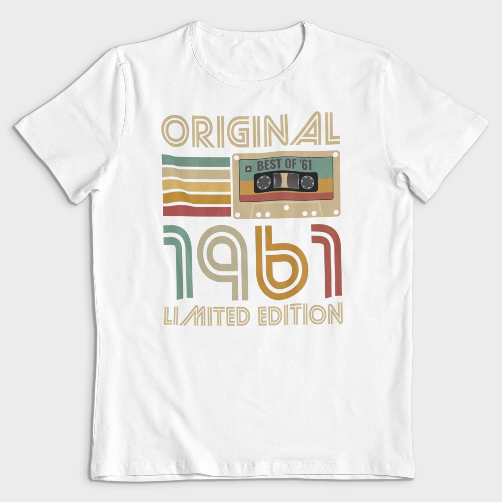Koszulka męska biała 1961 kaseta - obrazek 2