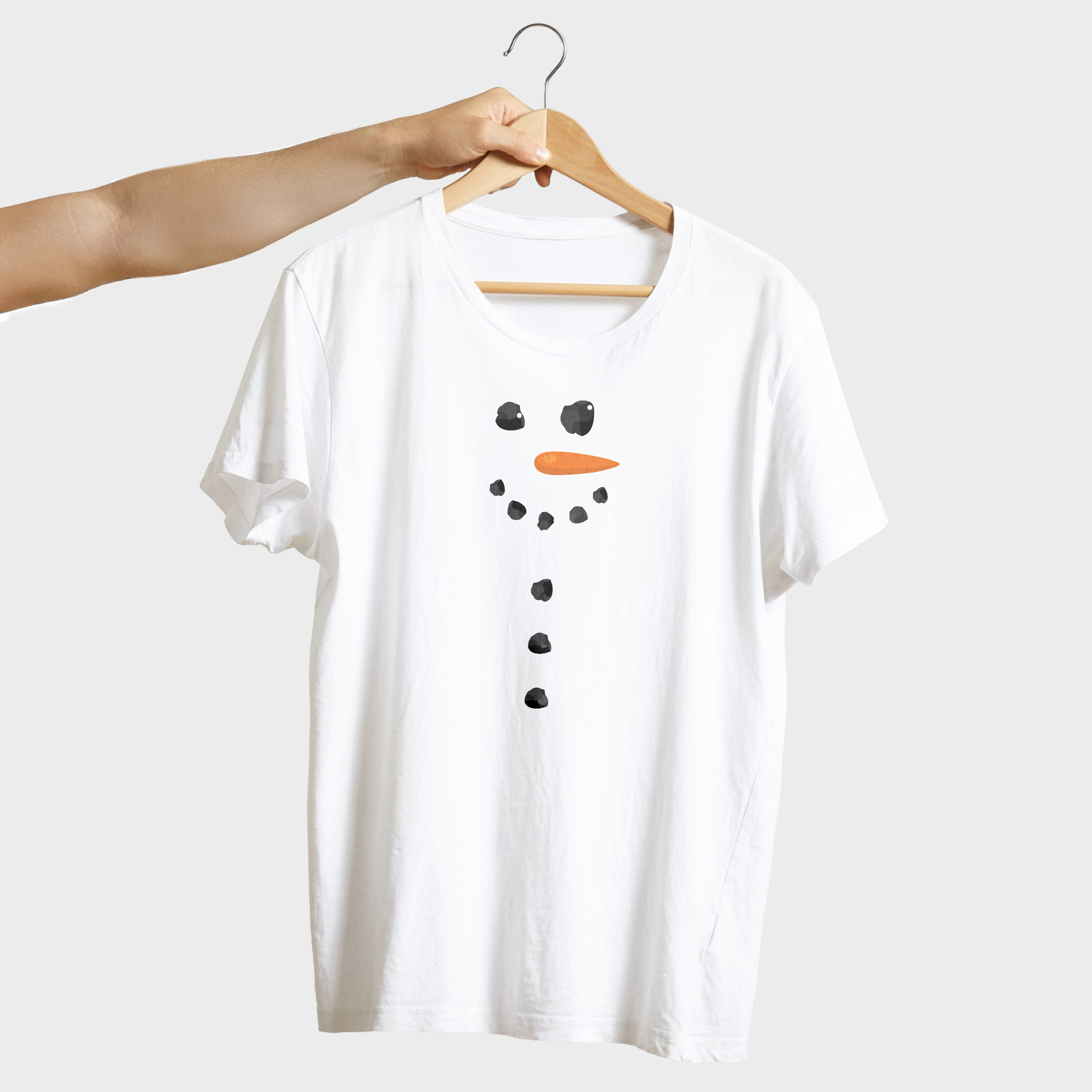 Koszulka męska biała święta Bałwan - obrazek 4