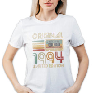 Koszulka damska biała 1994 kaseta