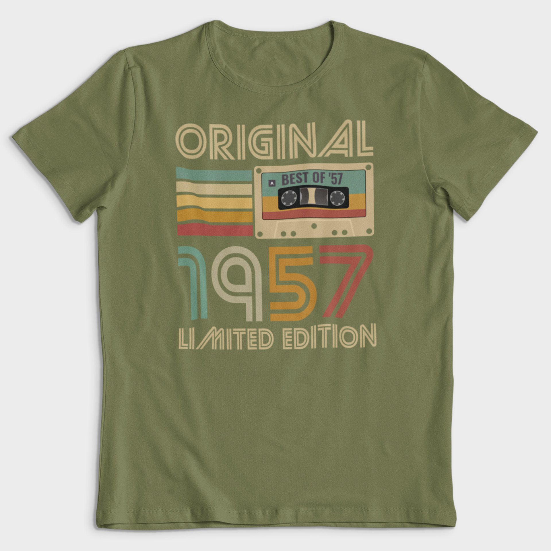 Koszulka męska khaki 1957 kaseta - obrazek 2