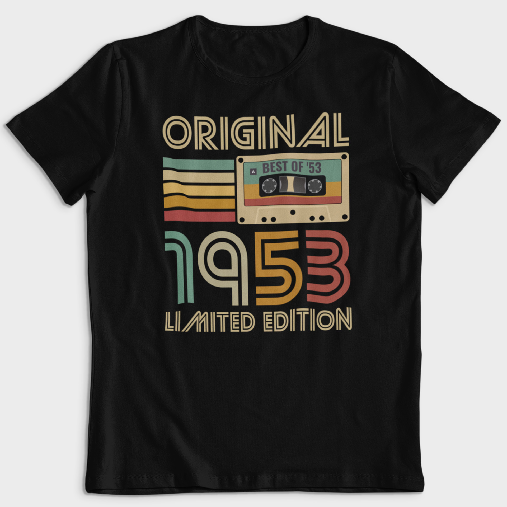 Koszulka męska czarna kaseta rocznik 1953 - obrazek 2