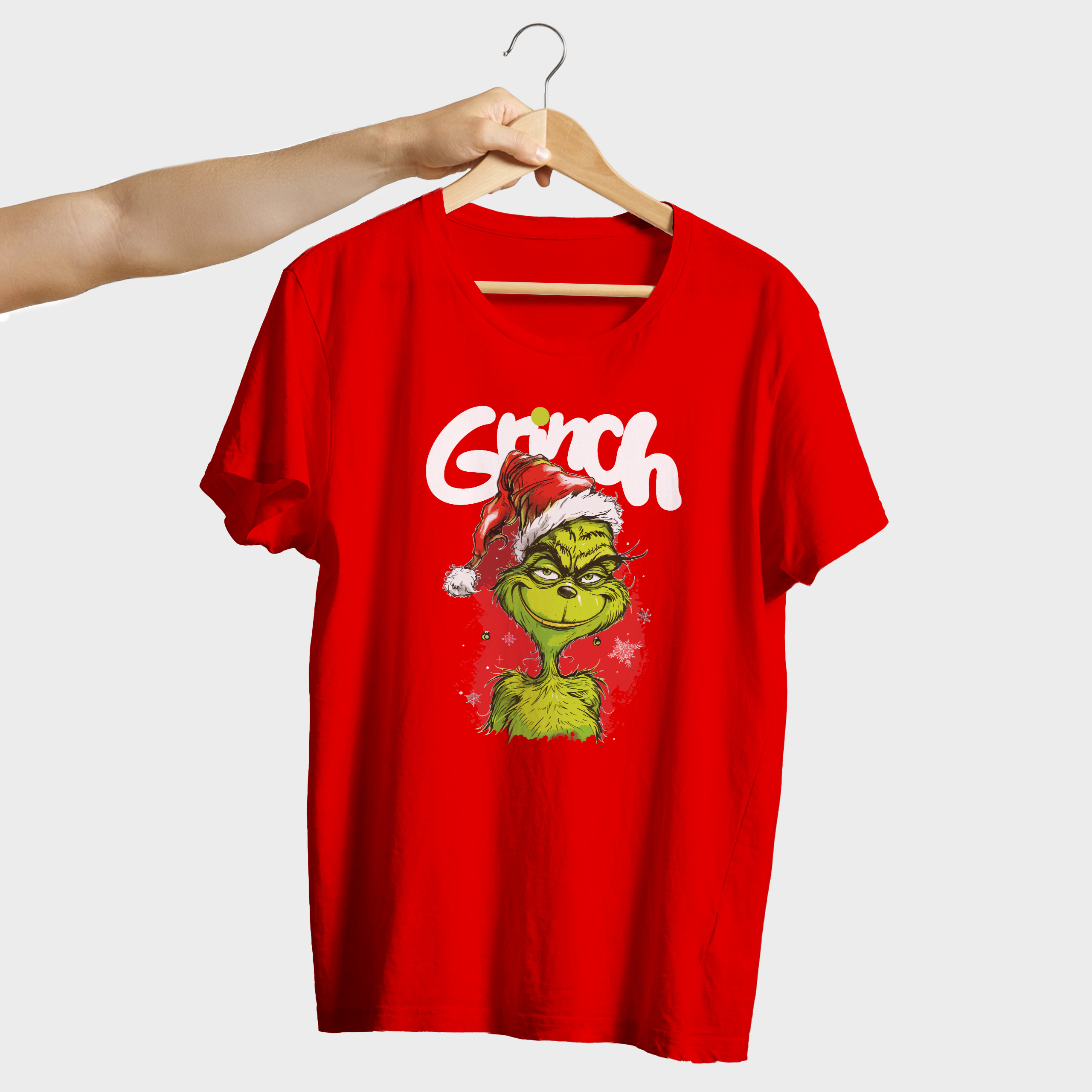 Koszulka męska czerwona święta ""Grinch"" - obrazek 4