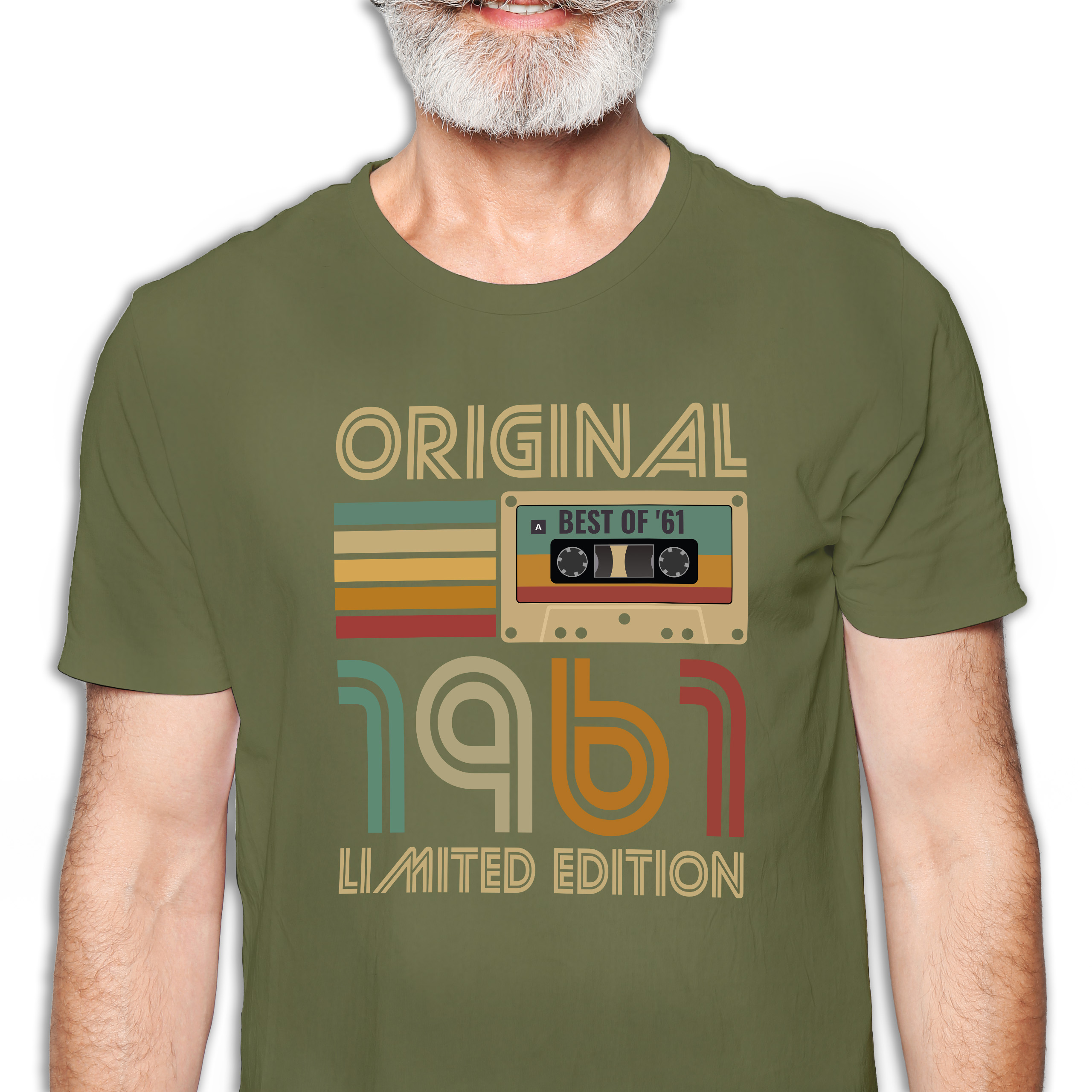 Koszulka męska khaki 1961 kaseta