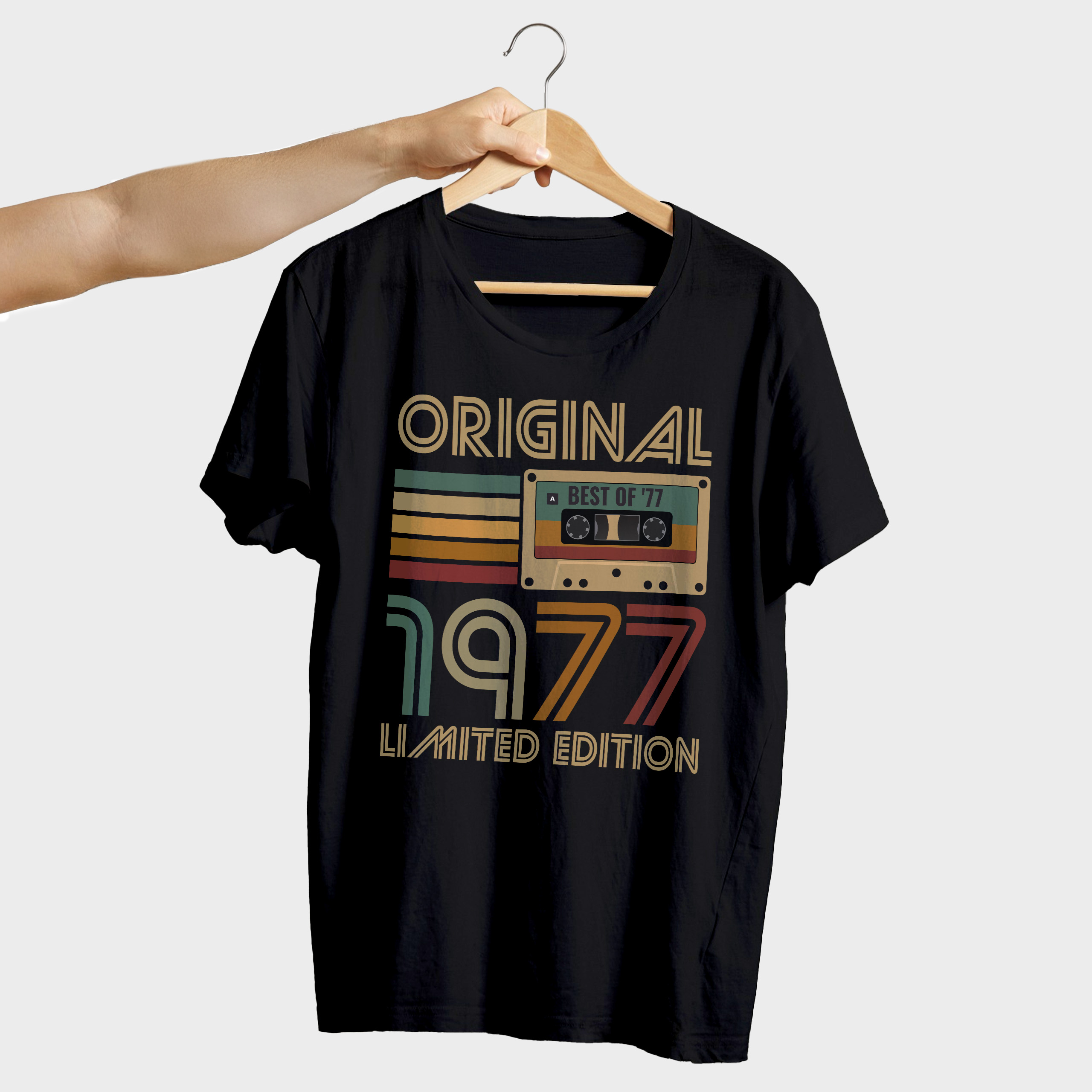 Koszulka męska czarna kaseta rocznik 1977 - obrazek 4