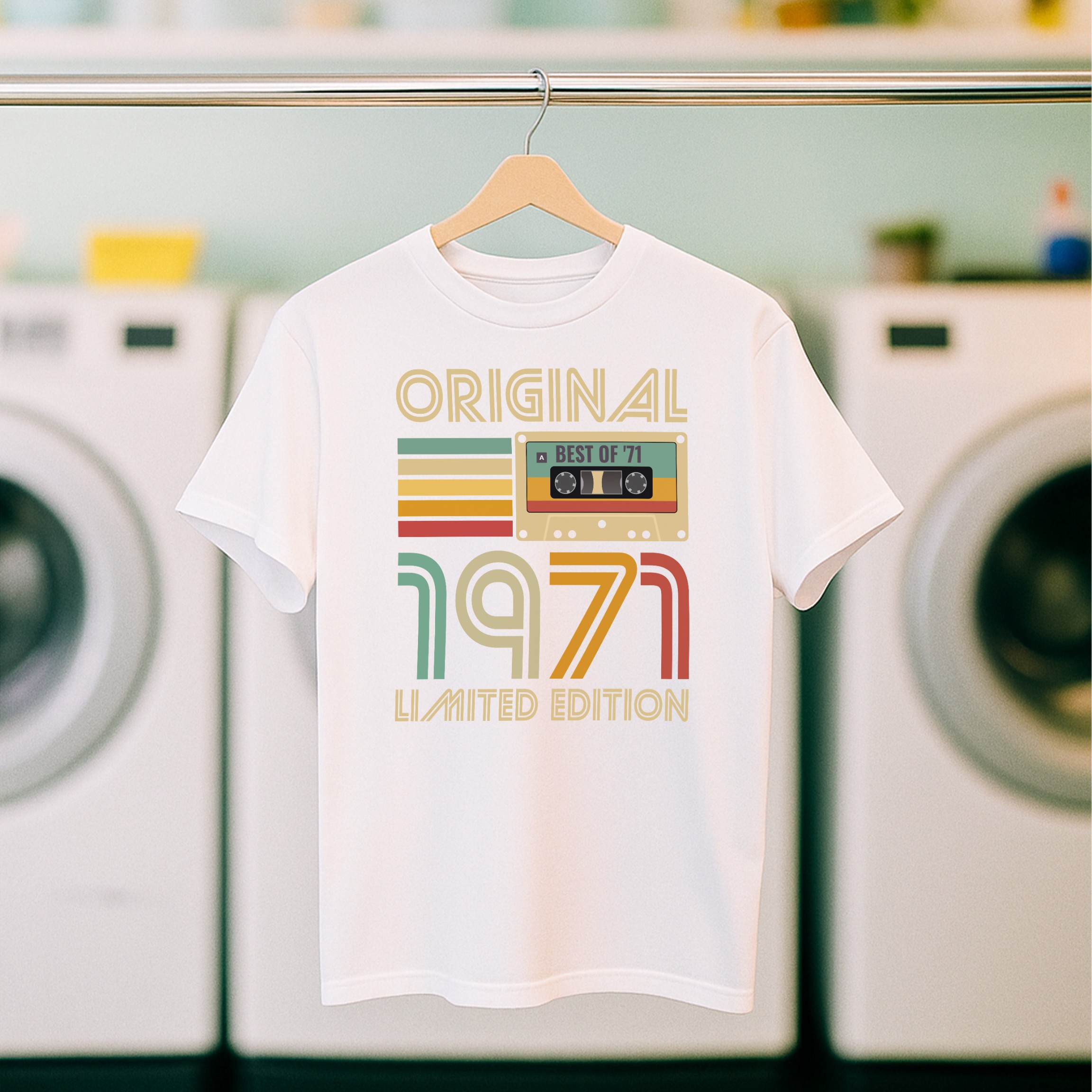 Koszulka męska biała 1971 kaseta - obrazek 5