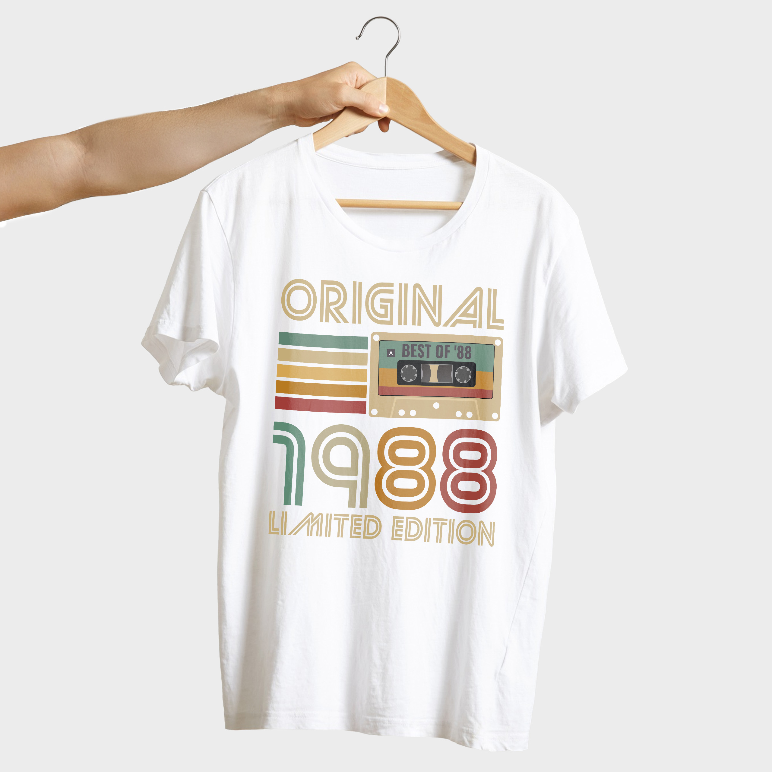 Koszulka męska biała 1988 kaseta - obrazek 4