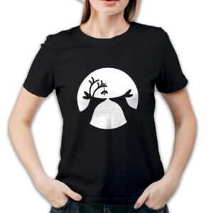 Koszulka damska czarna święta Renifery