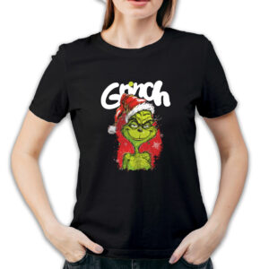 Koszulka damska czarna święta Grinch