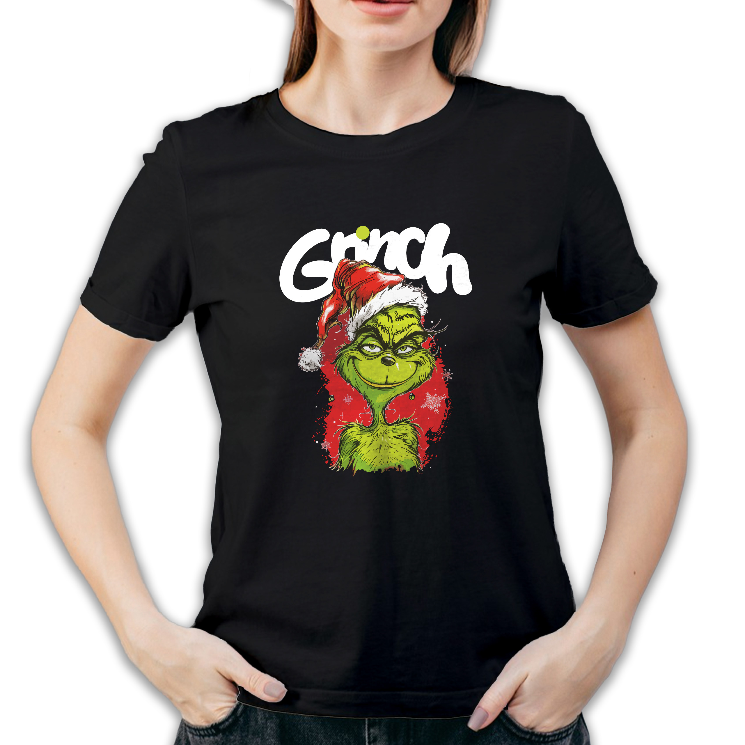 Koszulka damska czarna święta Grinch