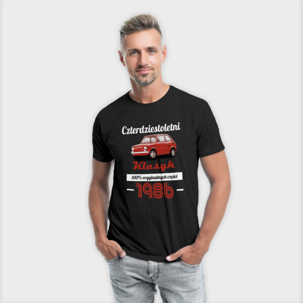 Koszulka męska czarna Maluch