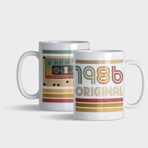 Kubek na Prezent Urodziny Personalizowany z Twoim Rocznikiem Kaseta