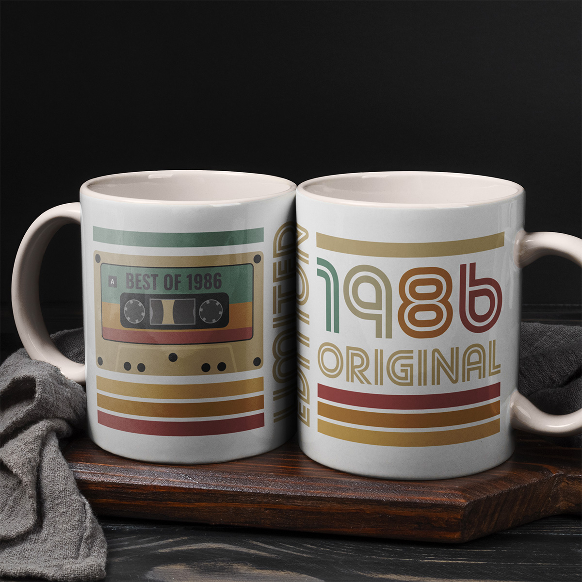 Kubek na Prezent Urodziny Personalizowany z Twoim Rocznikiem Kaseta - obrazek 2