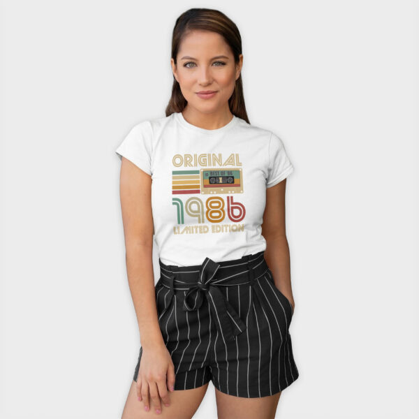 Koszulka damska biała kaseta