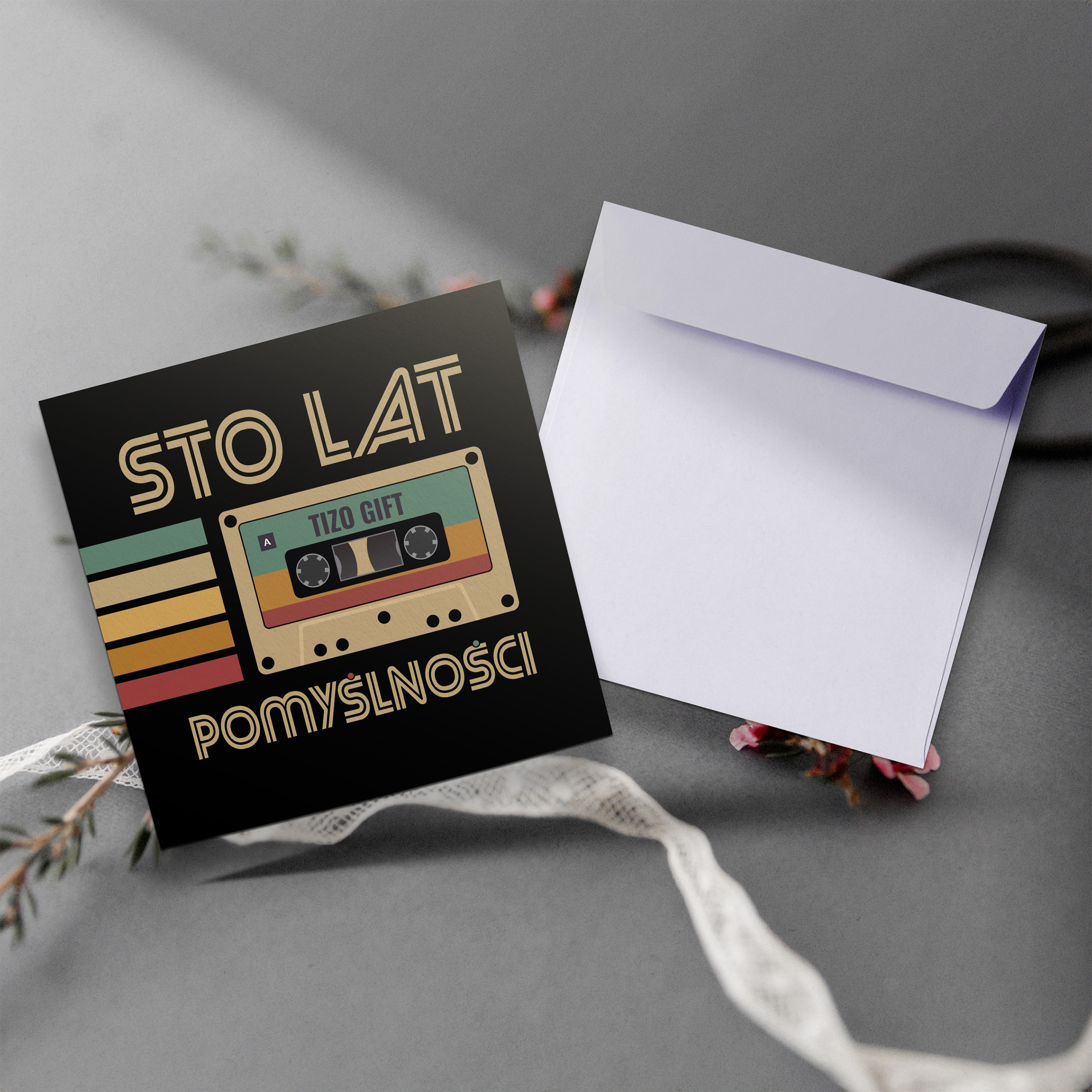 Kartka Okolicznościowa z nadrukiem kasety "STO LAT"