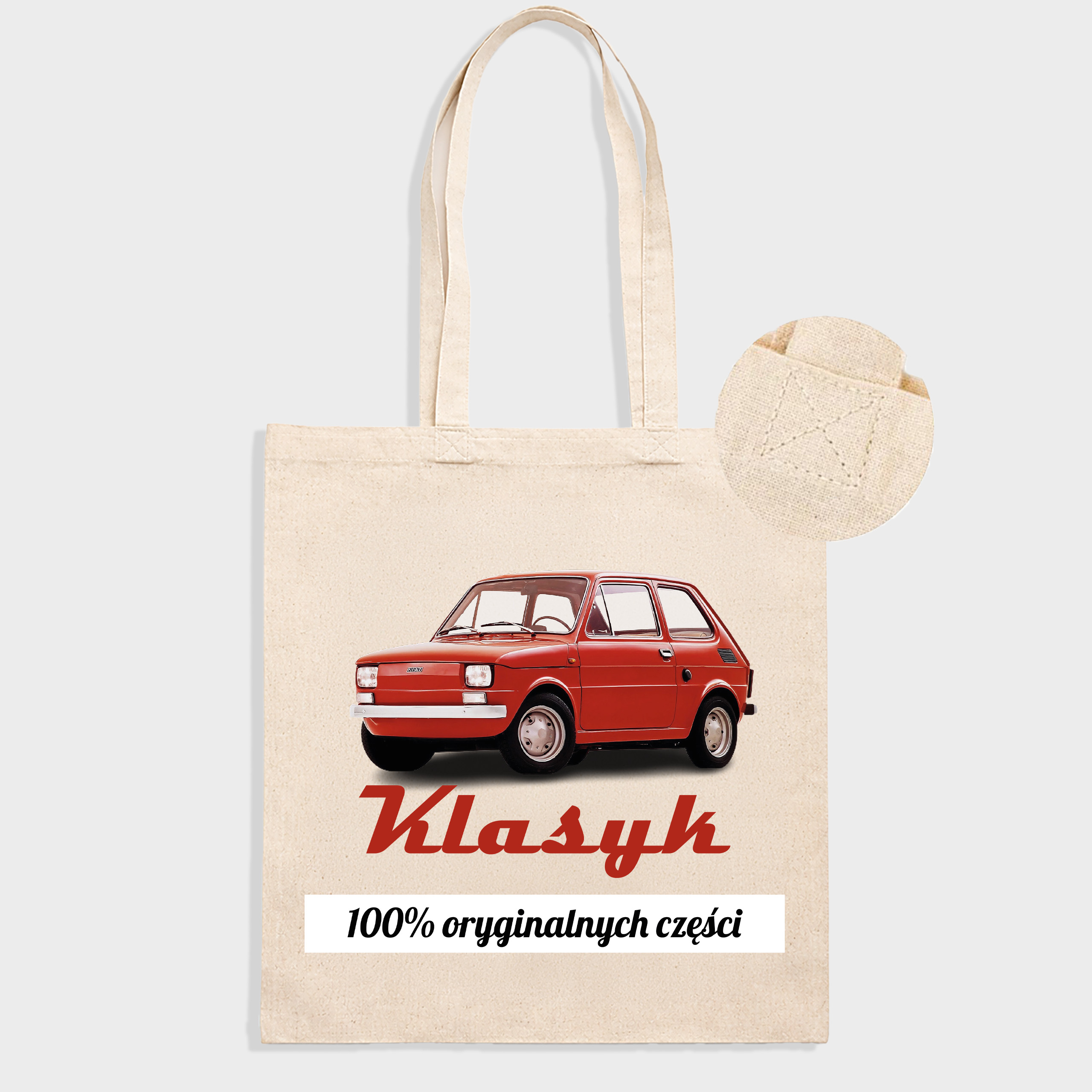 Torba na Zakupy Bawełniana Duża Zakupowa Ekologiczna - Maluch - obrazek 2