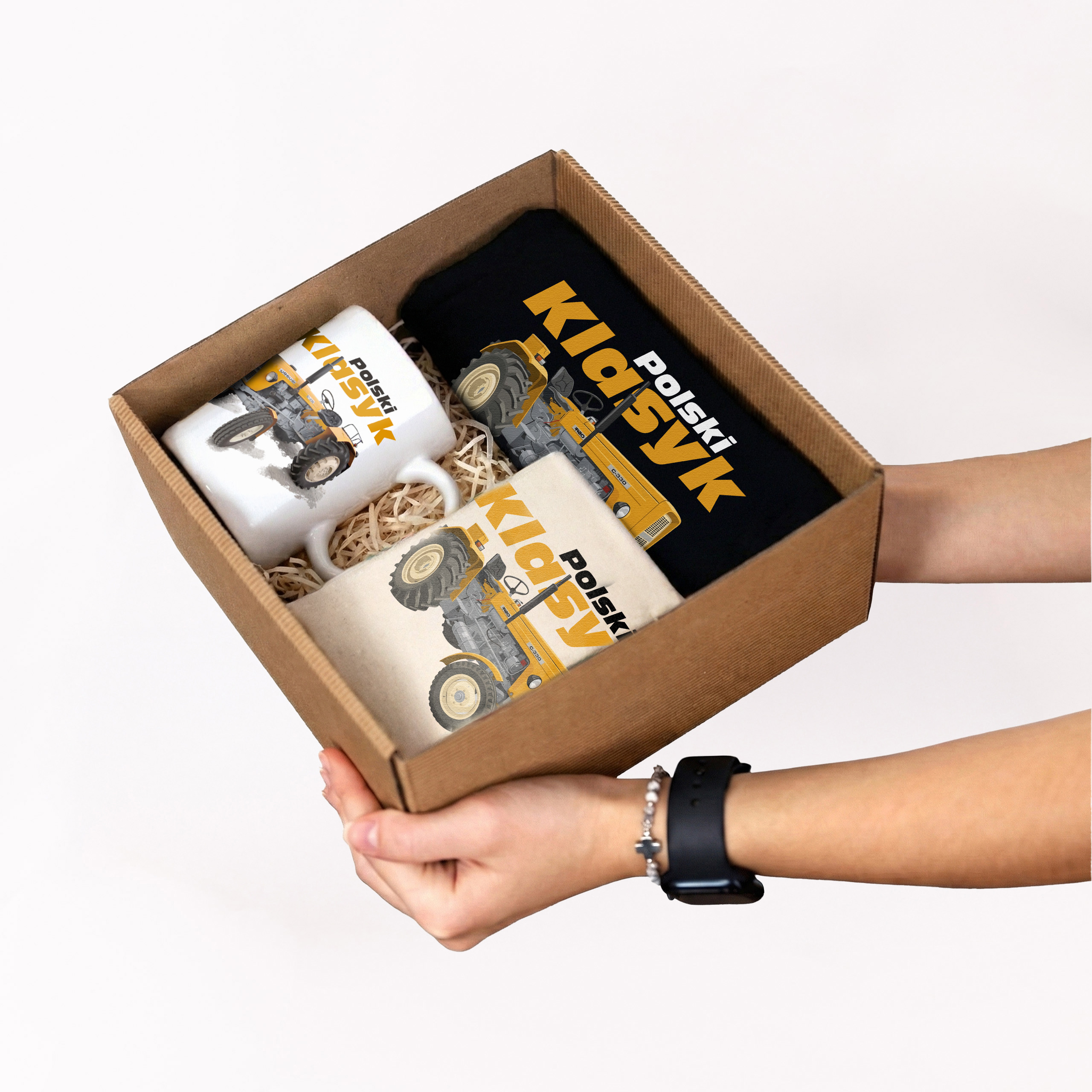 Urodzinowy Zestaw BOX Ciągnik Koszulka, Kubek, Kartka, Torba, Podstawka - obrazek 4